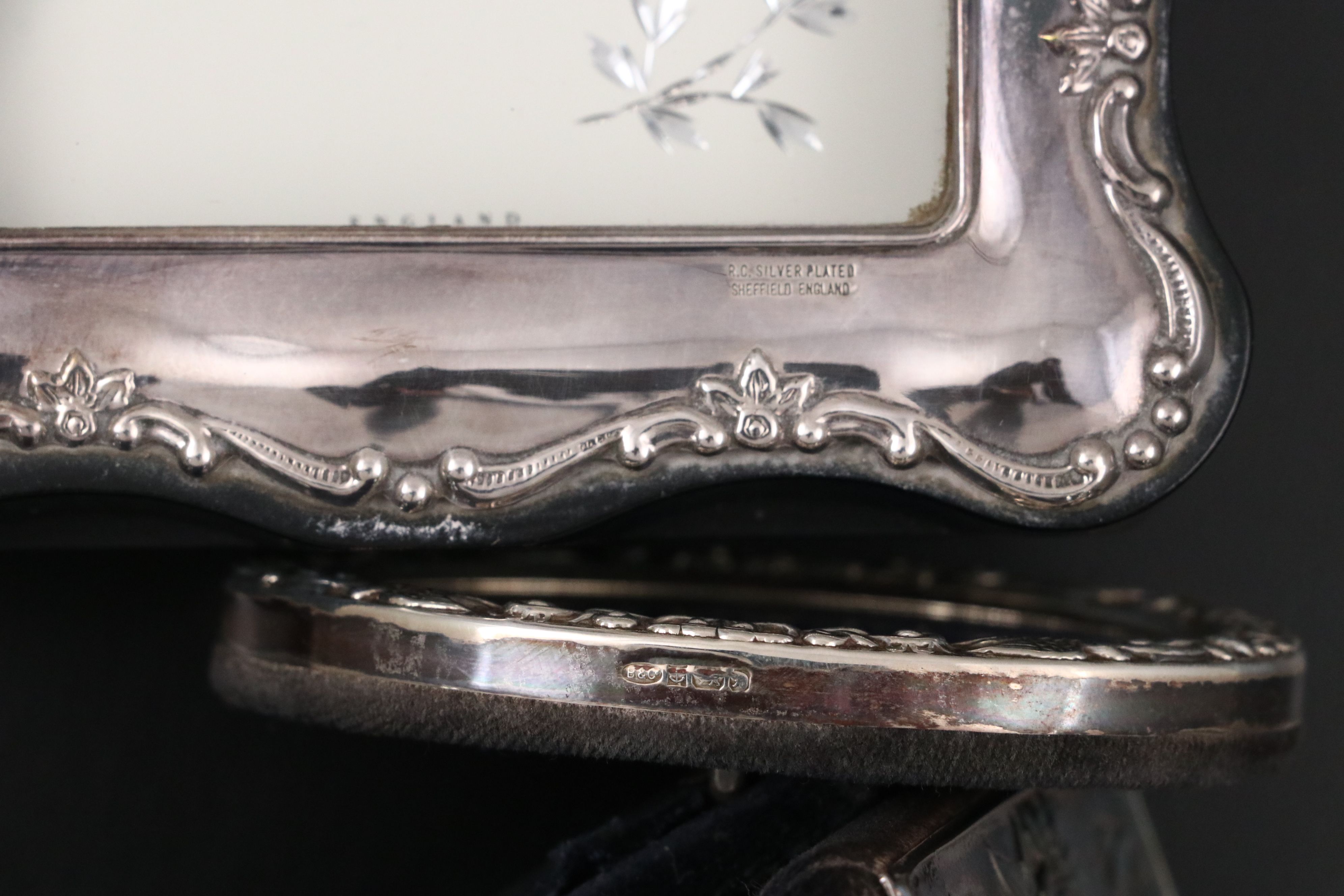 English Sterling Silver with Other Frames and Desk Clocks