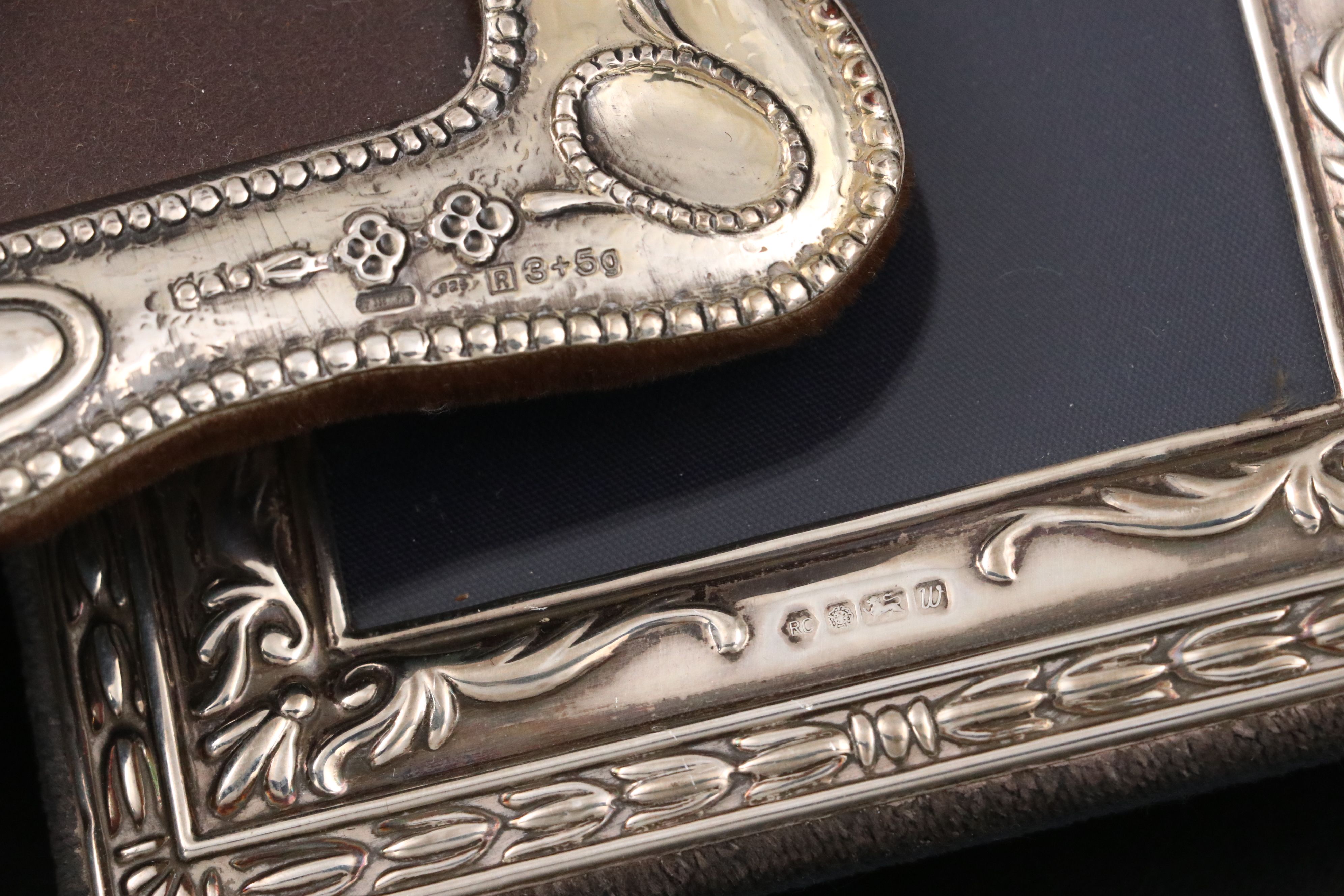 English Sterling Silver with Other Frames and Desk Clocks