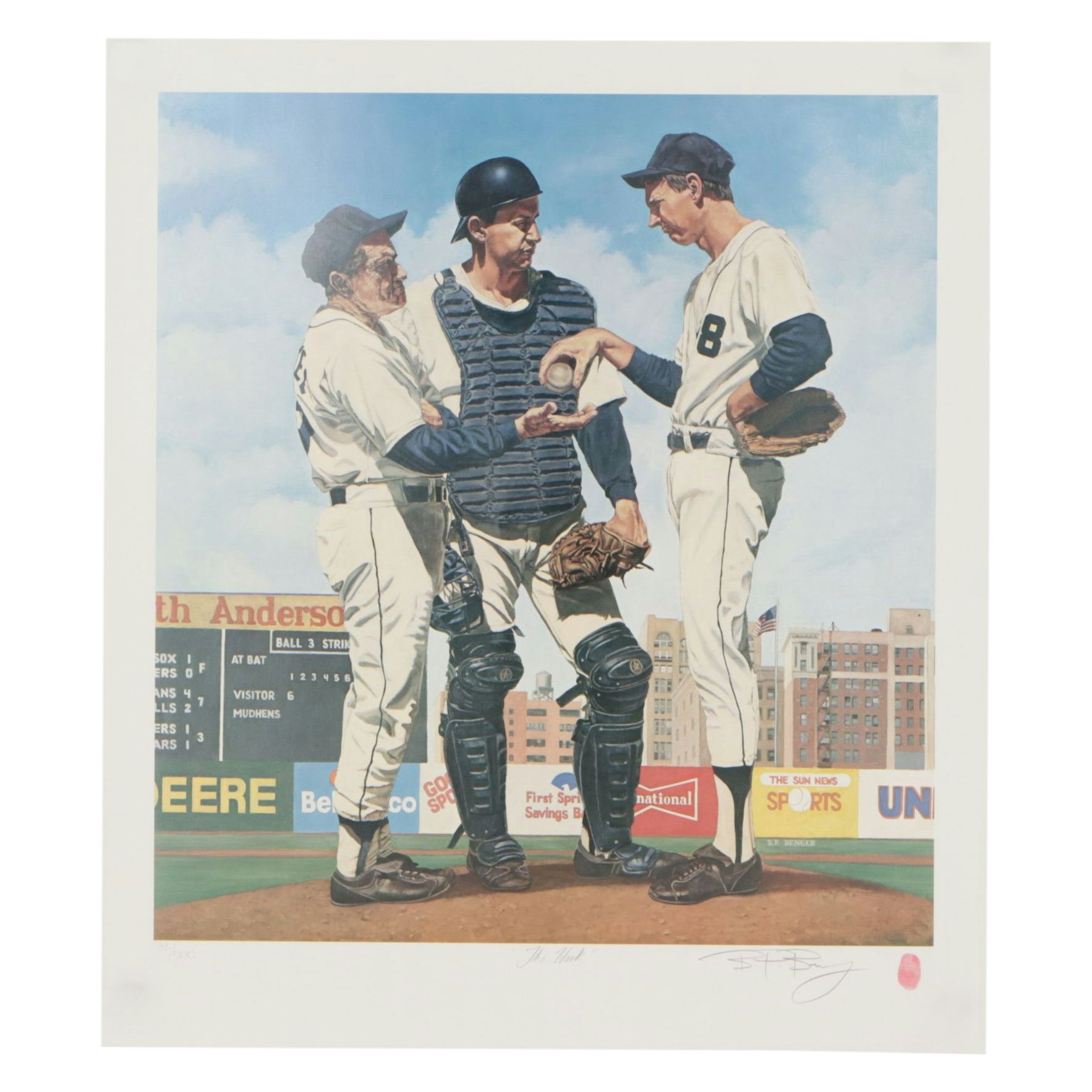 Brent P. Benger "The Hook" Offset Lithograph, 1991