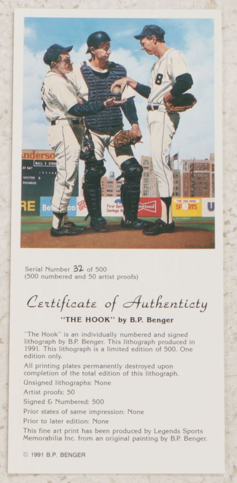 Brent P. Benger "The Hook" Offset Lithograph, 1991