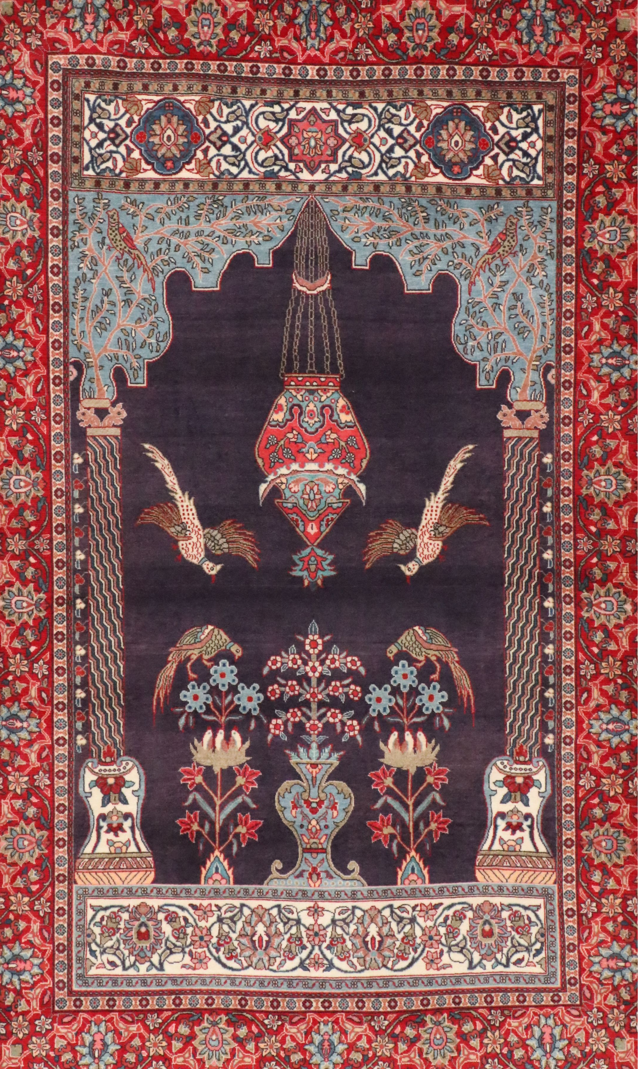 4'2 x 7' Hand-Knotted Turkish Ghiordes Prayer Rug