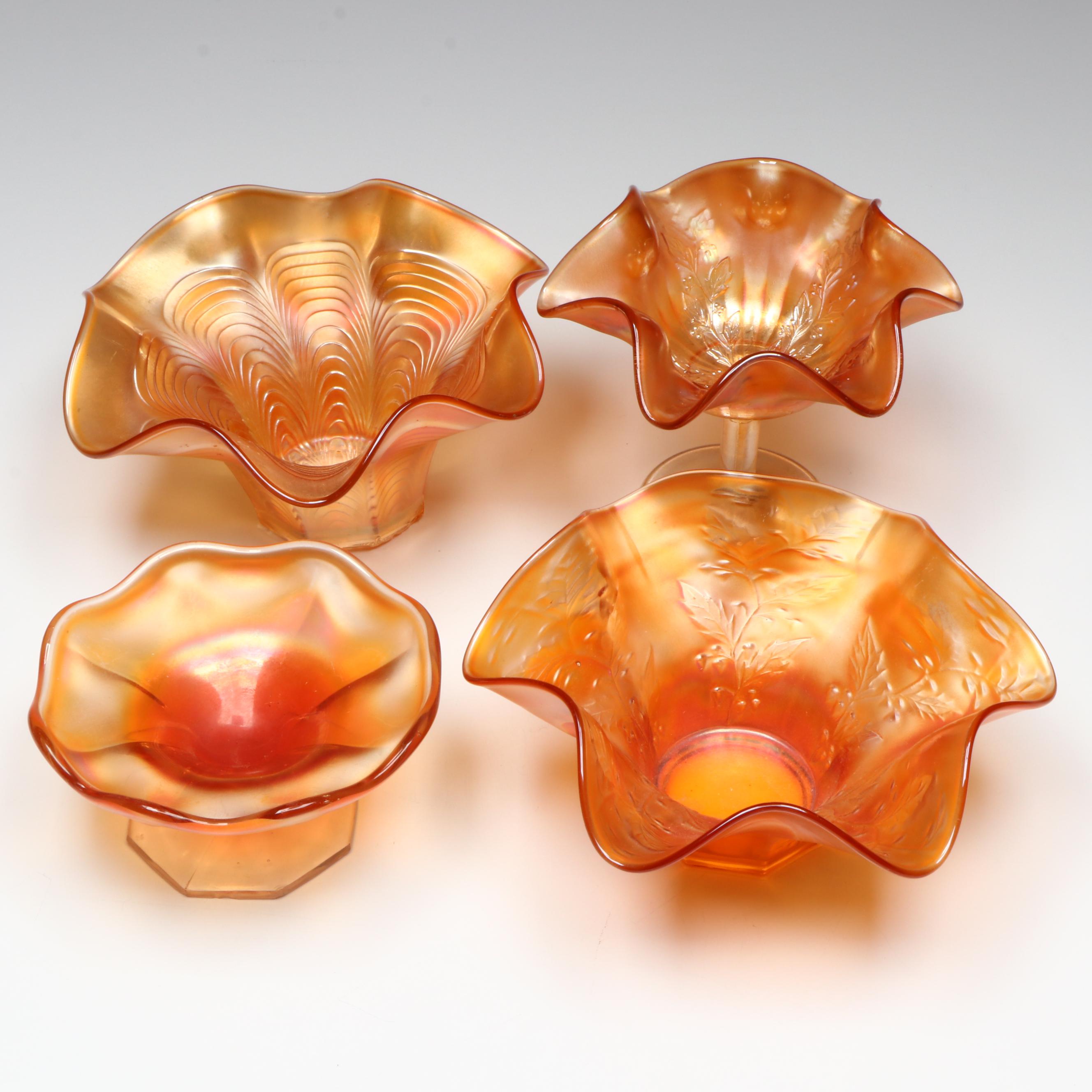 Fenton and Other Marigold Carnival Glass Bowls
