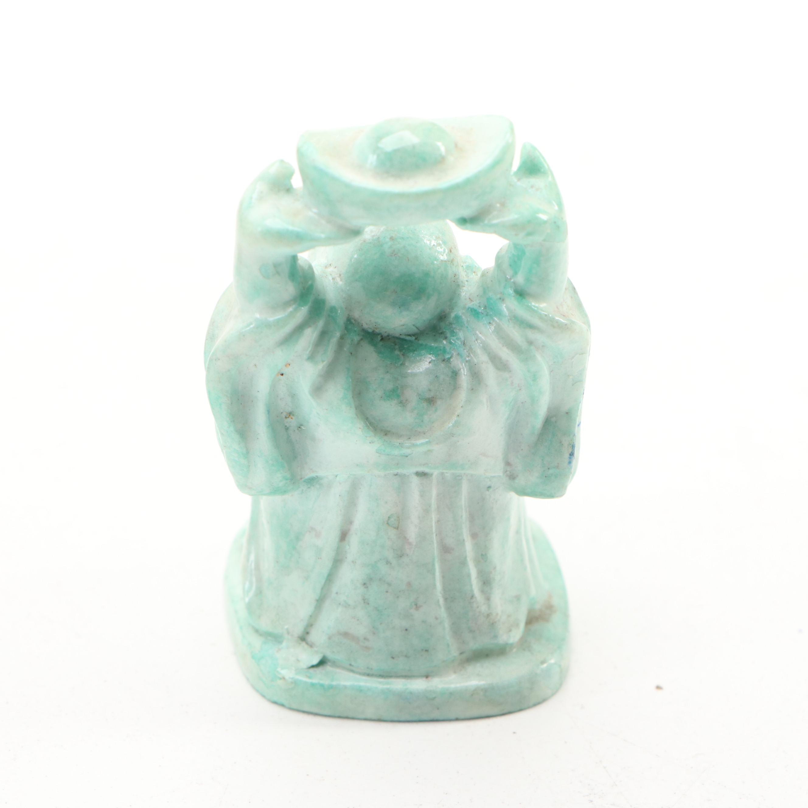 Chinese Resin Buddhas, Dragon, Lucky Frog with Bonsai and More