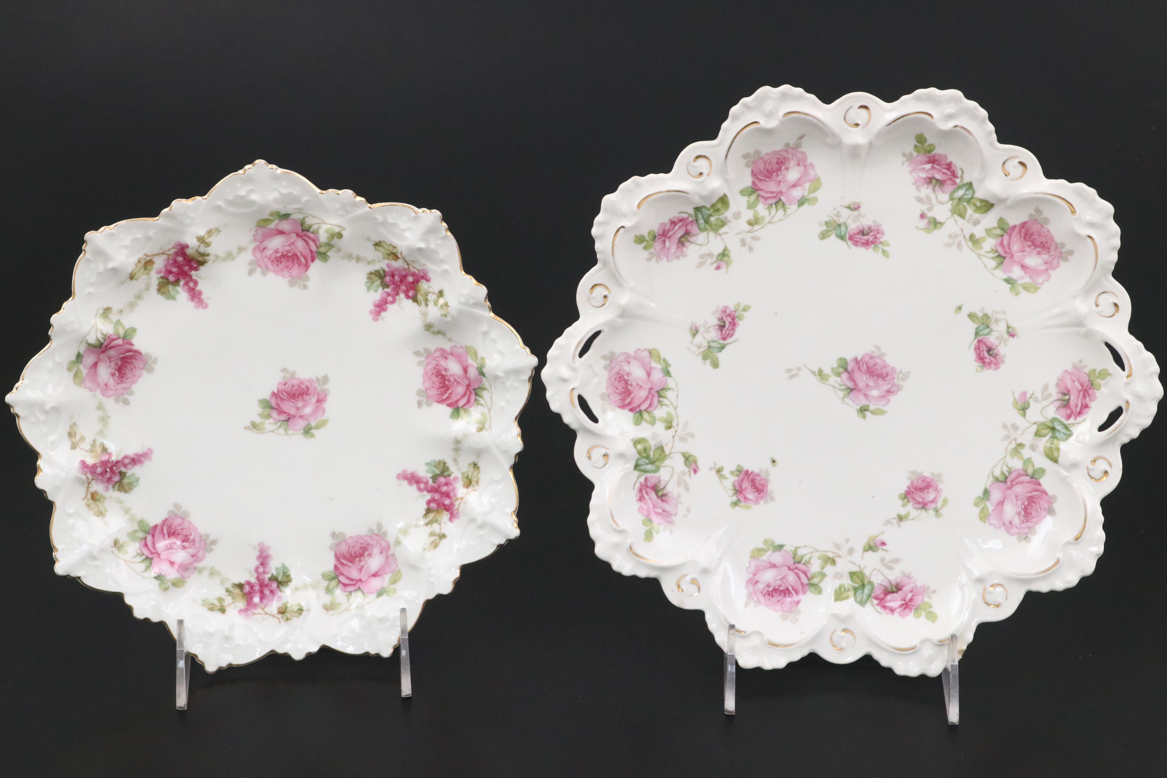 Continental Hand-Painted Porcelain Dinnerware and Serveware