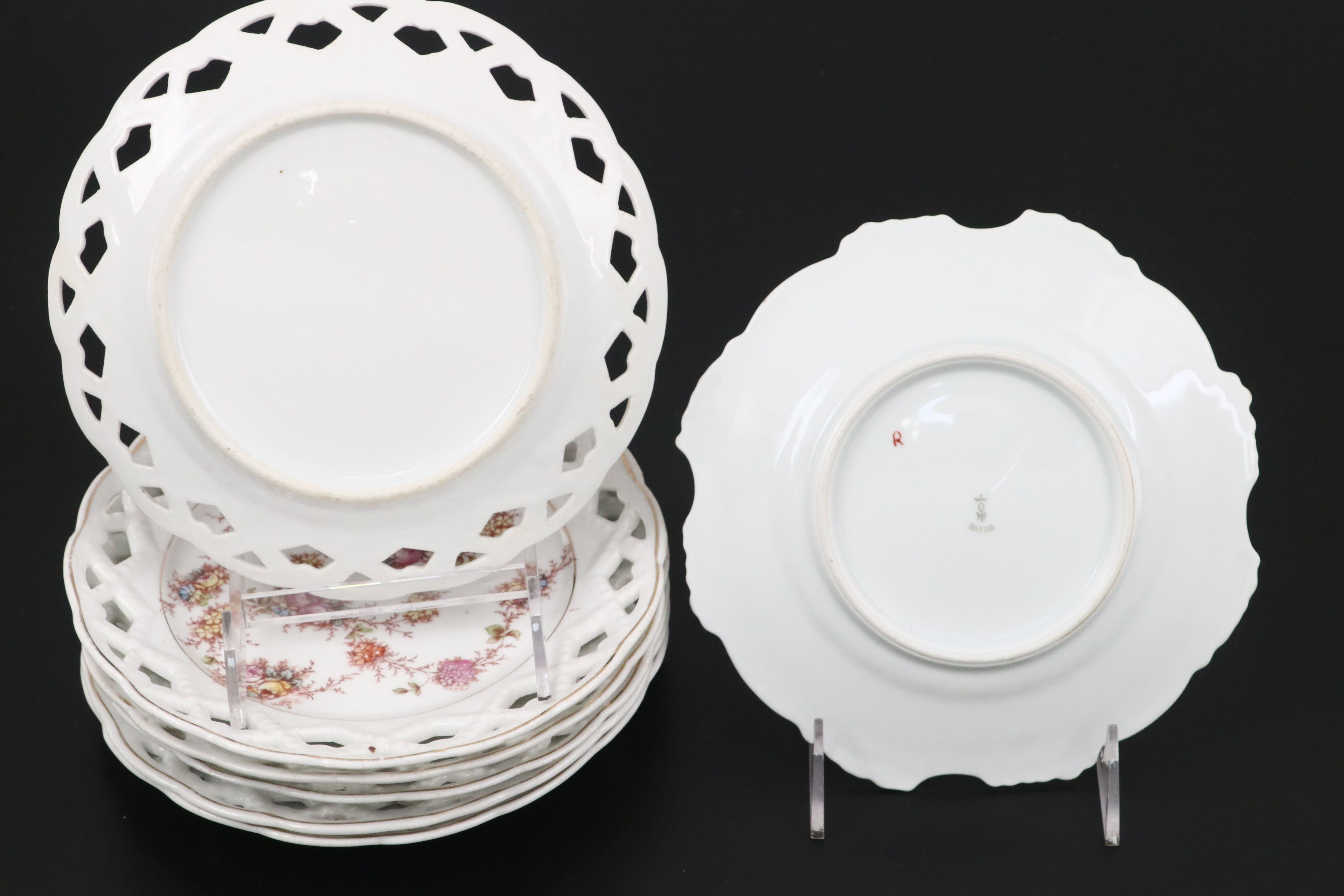 Continental Hand-Painted Porcelain Dinnerware and Serveware
