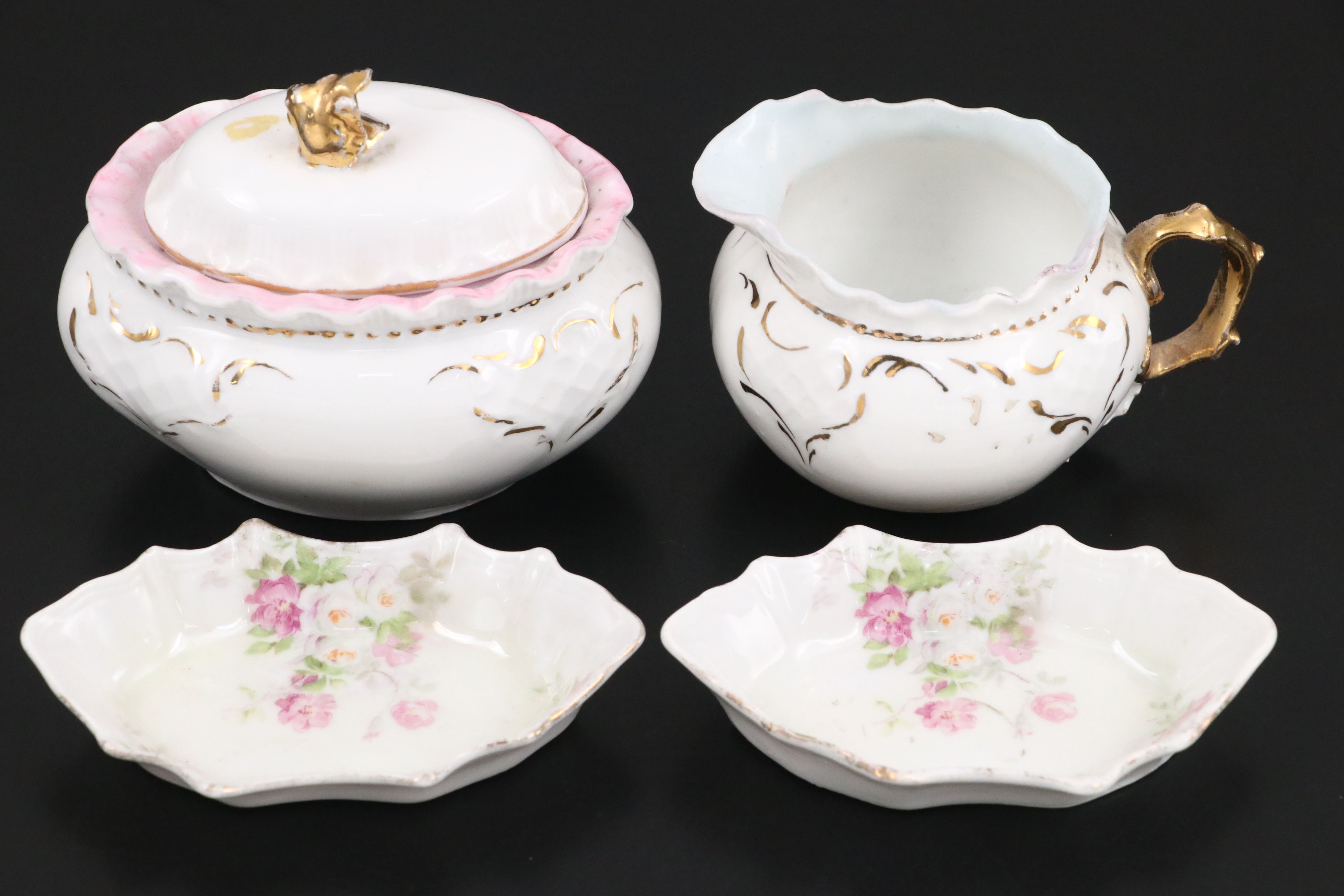 Continental Hand-Painted Porcelain Dinnerware and Serveware
