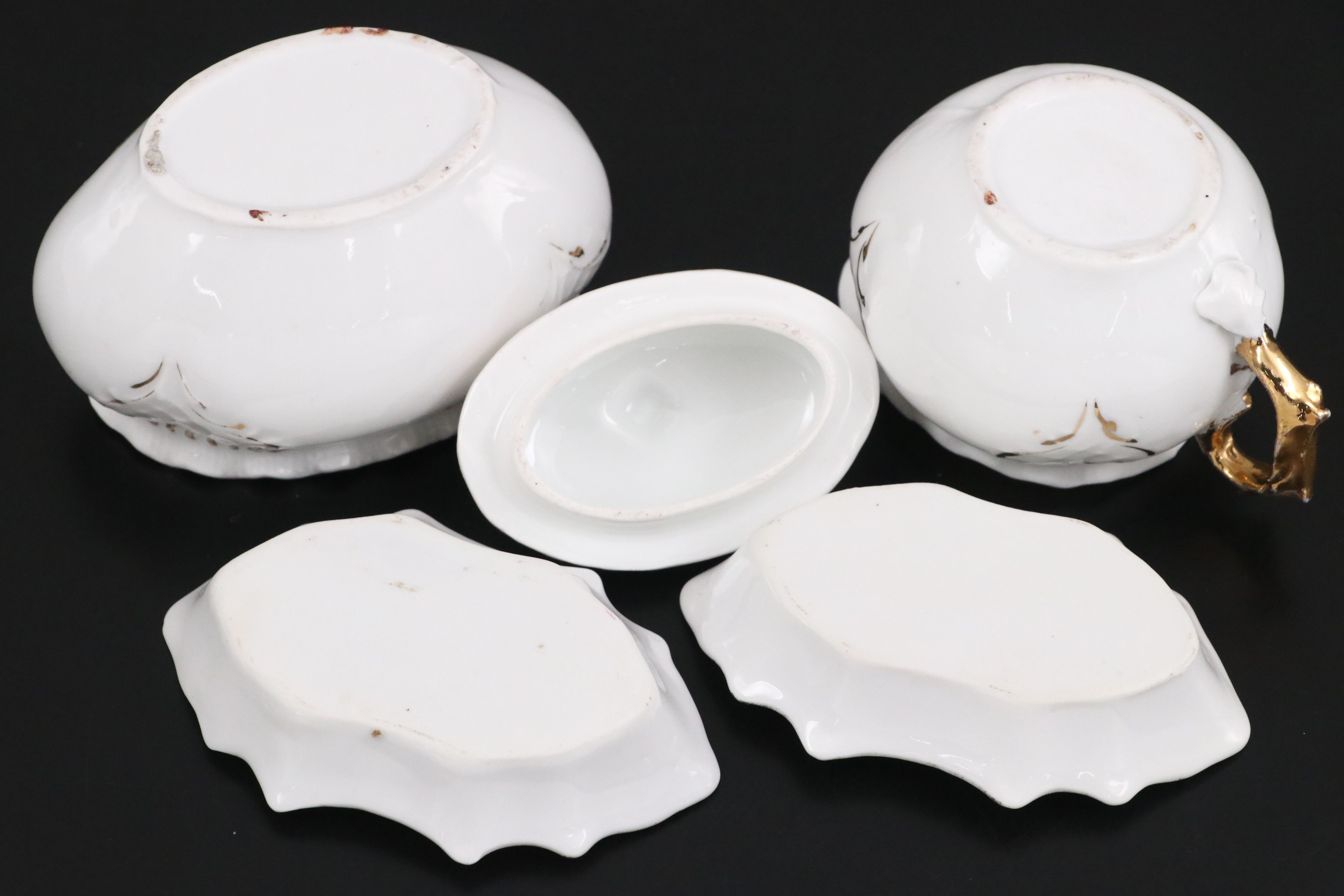 Continental Hand-Painted Porcelain Dinnerware and Serveware
