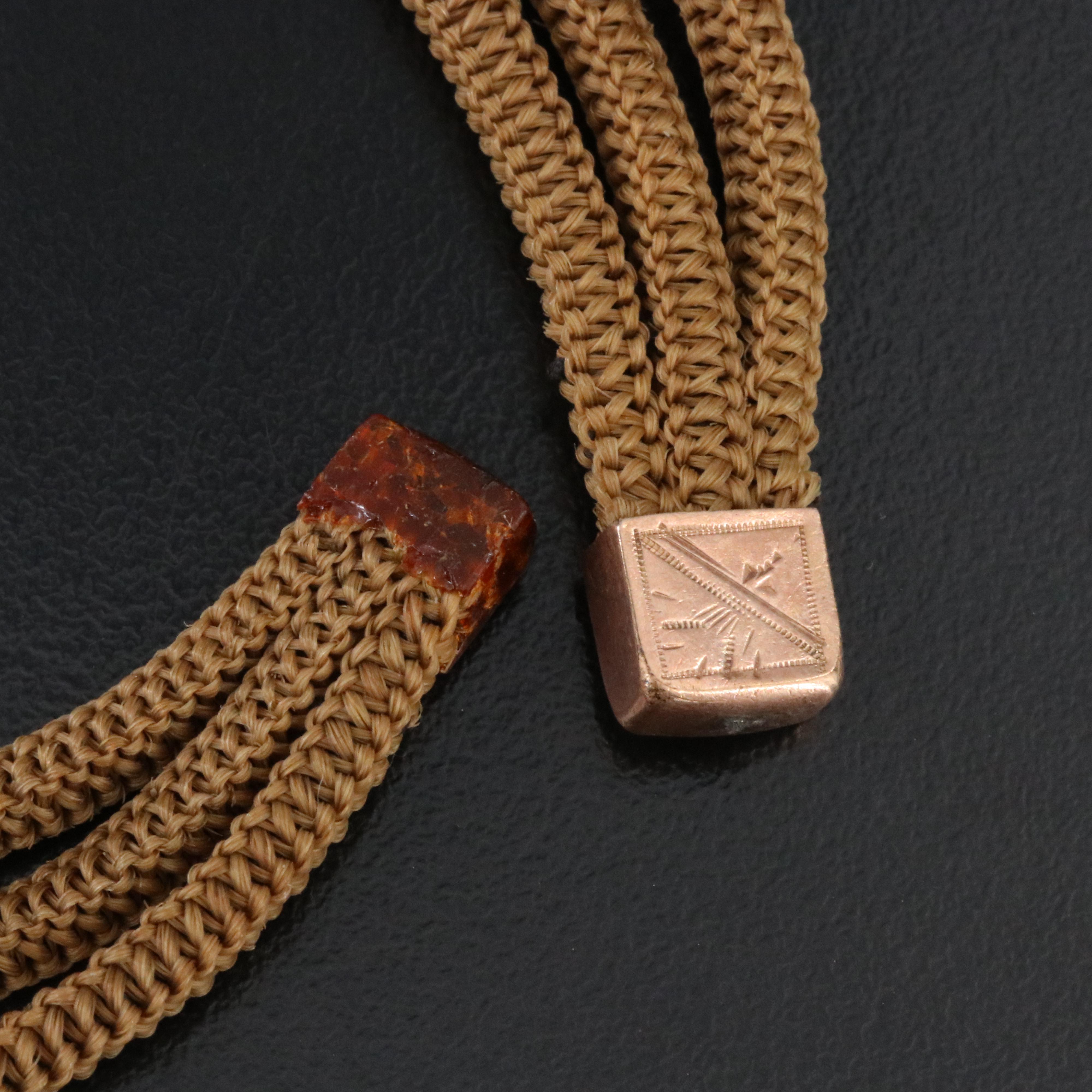 Repair Lot Victorian Braided Hair Work Necklace