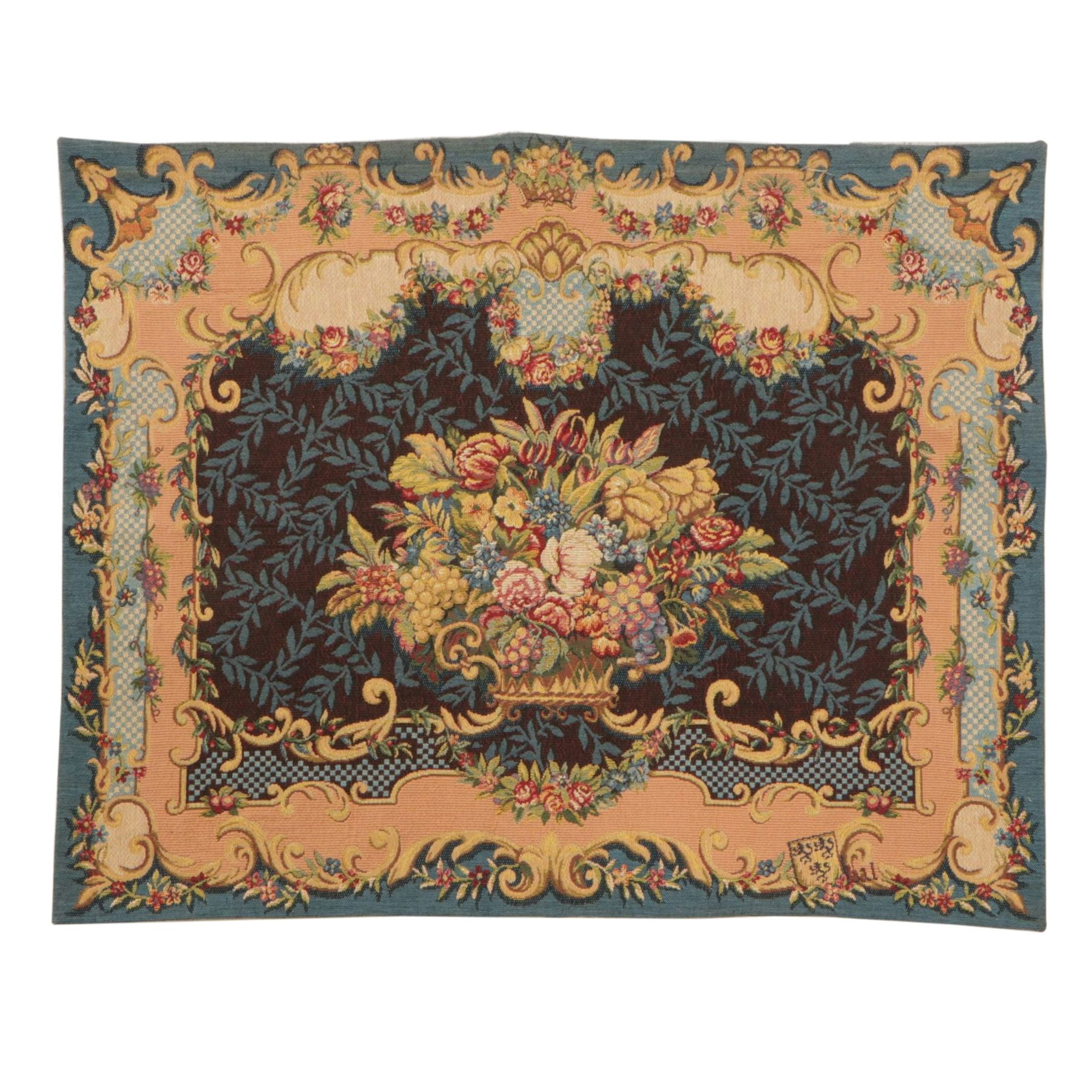 Jacquard Wall Tapestry of Floral Arrangement