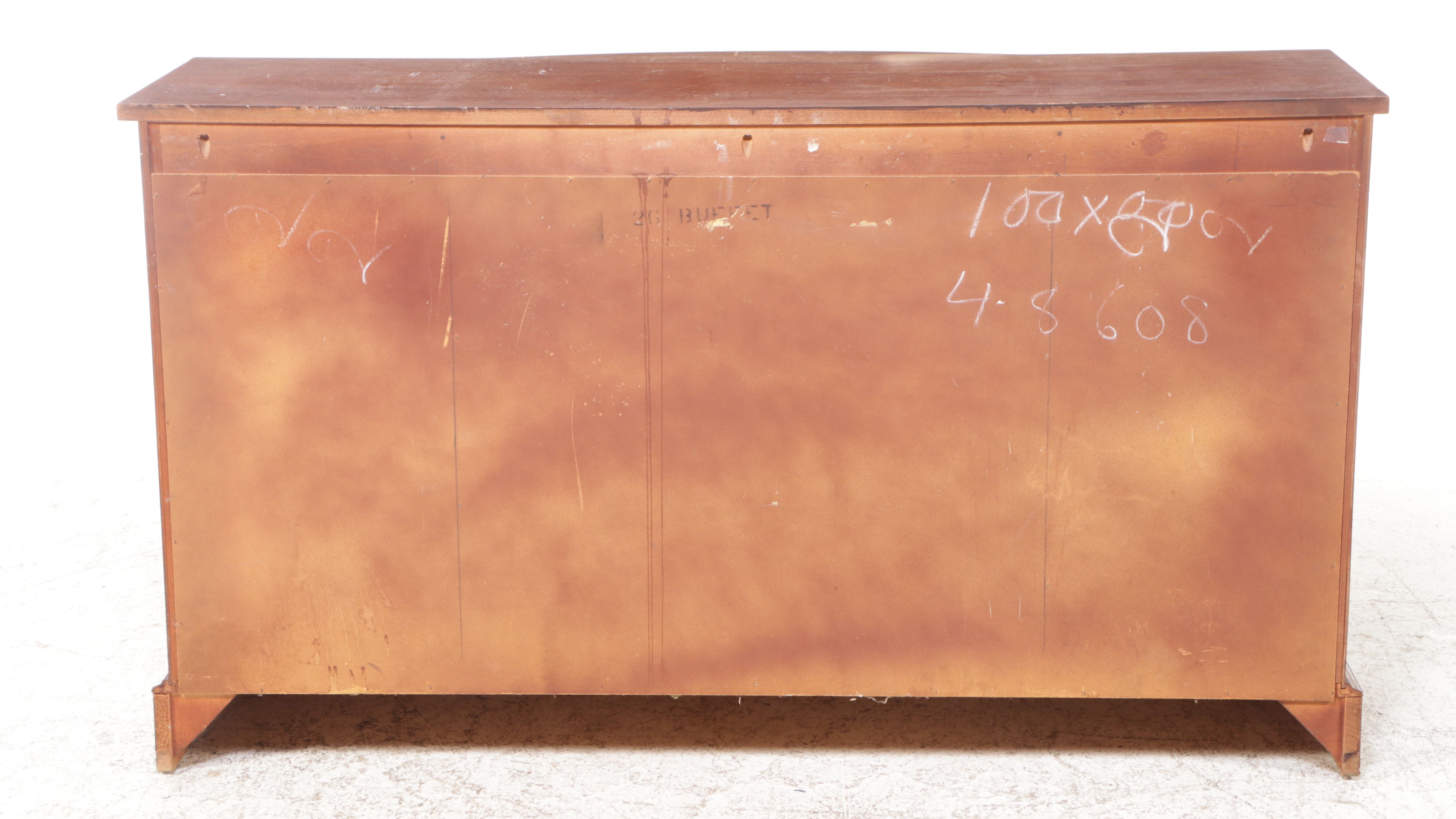 Edwardian Style Serpentine Front Mahogany Buffet