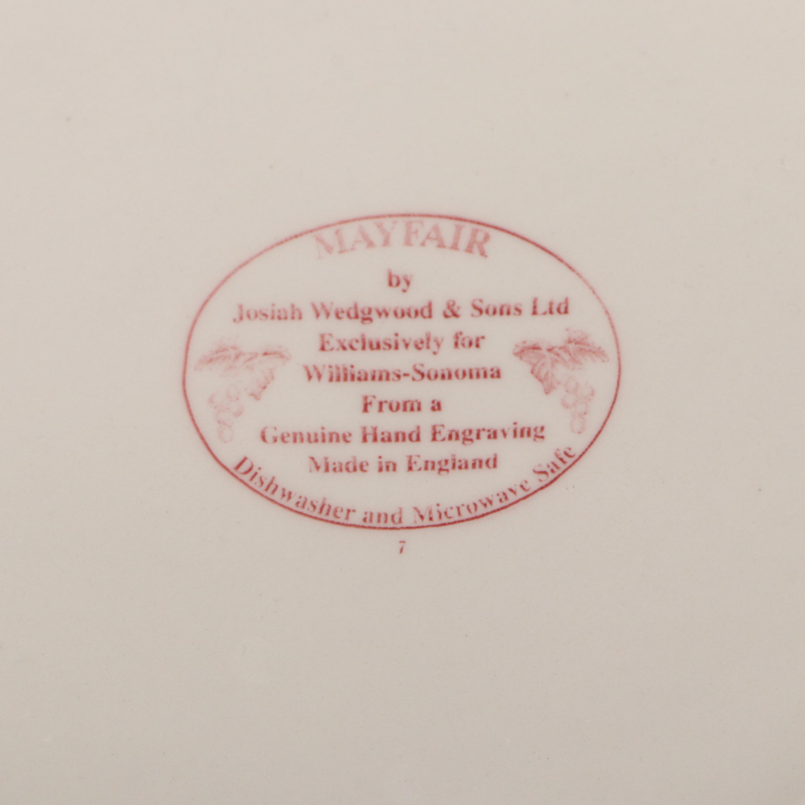 Wedgwood for Williams-Sonoma "Mayfair" Dinnerware, 2002-2004