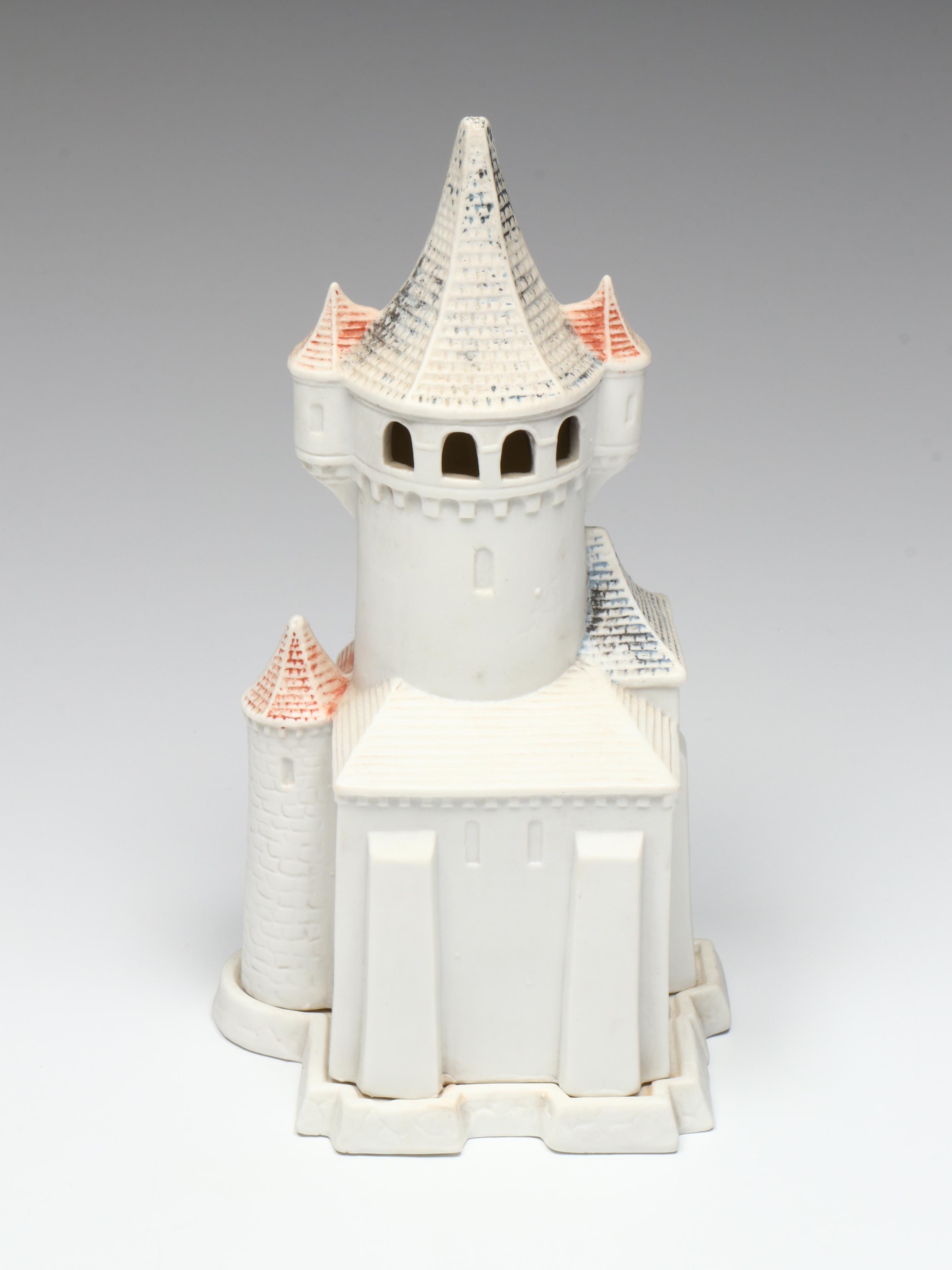 Staffordshire Style Pestel Burner with Calla Lily and Castle Tea Light Holders