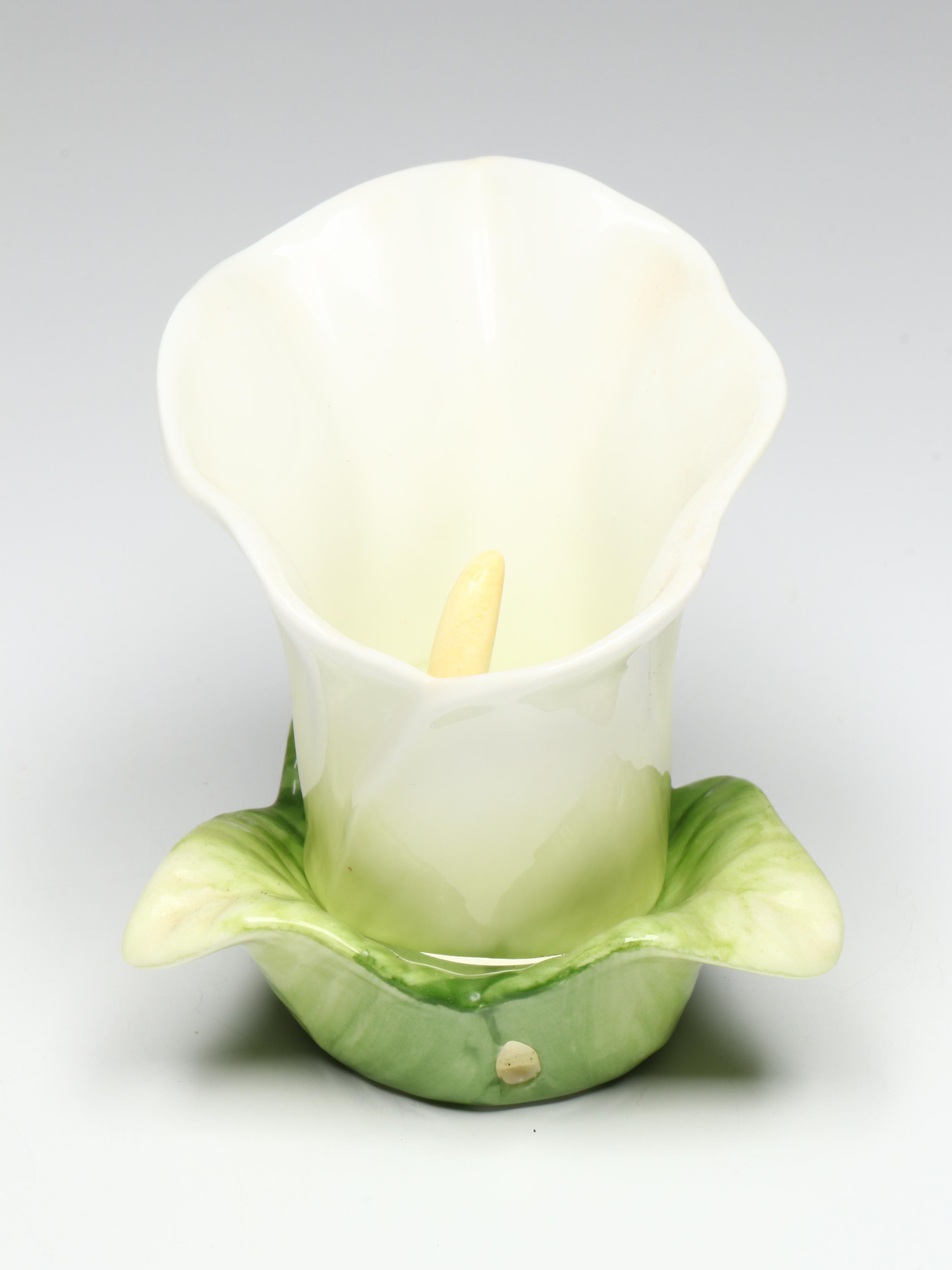 Staffordshire Style Pestel Burner with Calla Lily and Castle Tea Light Holders