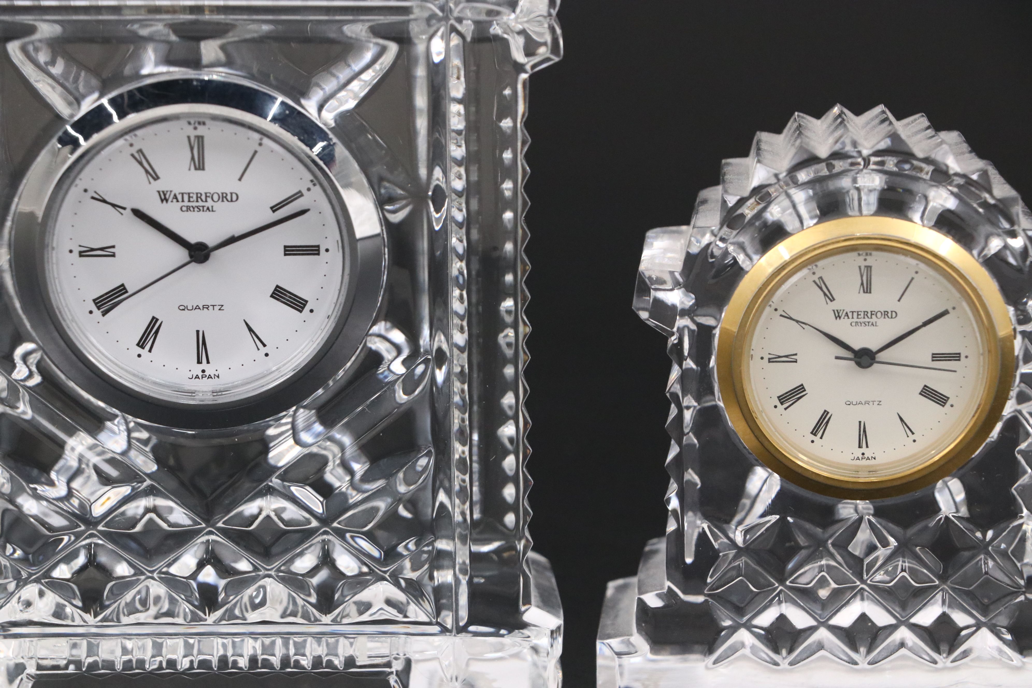 Waterford and Cut Crystal Mantel Clocks