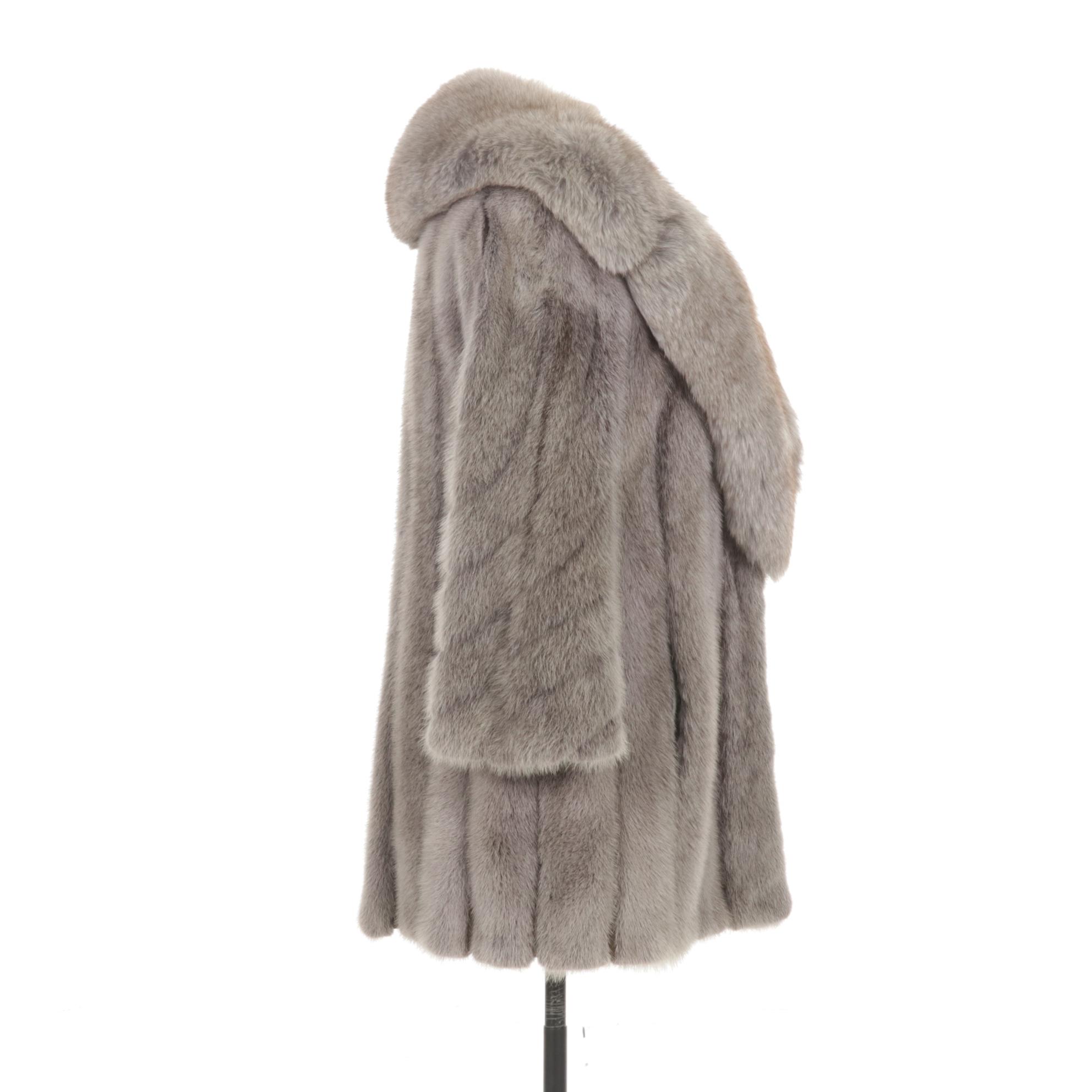 Silver Mink Fur and Fox Fur Stroller by Steve Butcher