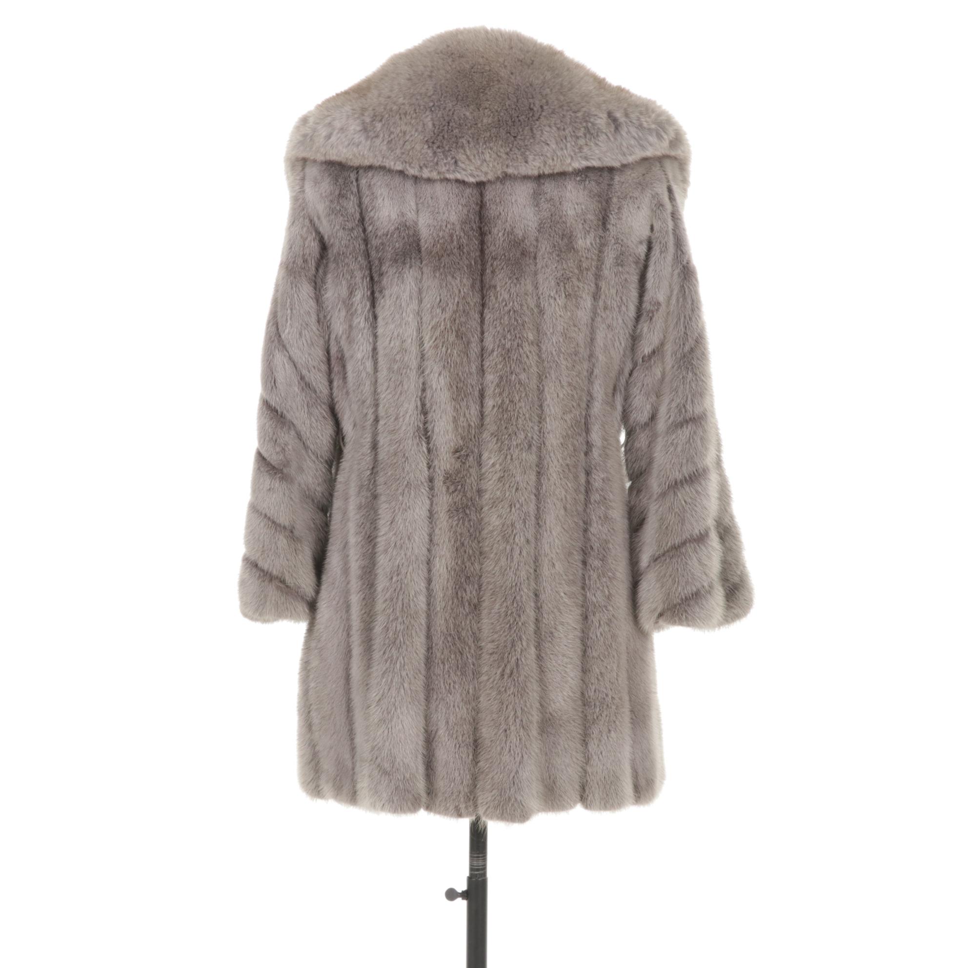 Silver Mink Fur and Fox Fur Stroller by Steve Butcher