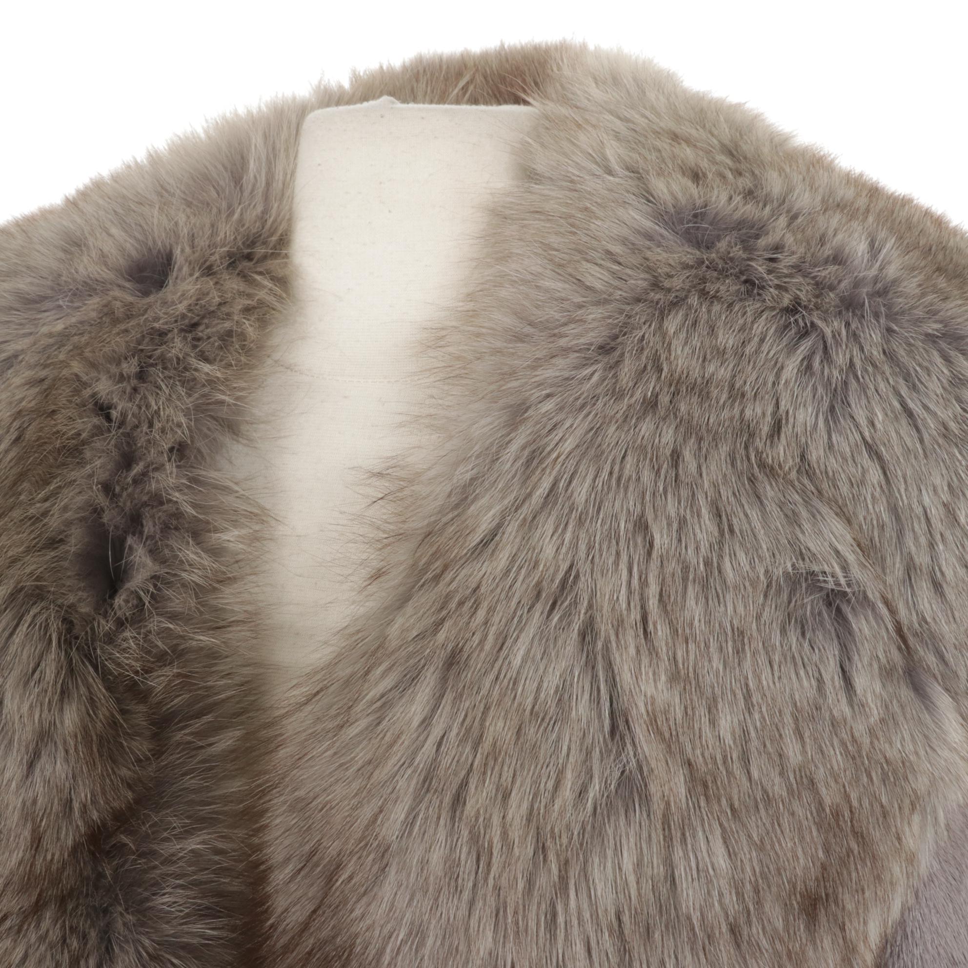 Silver Mink Fur and Fox Fur Stroller by Steve Butcher