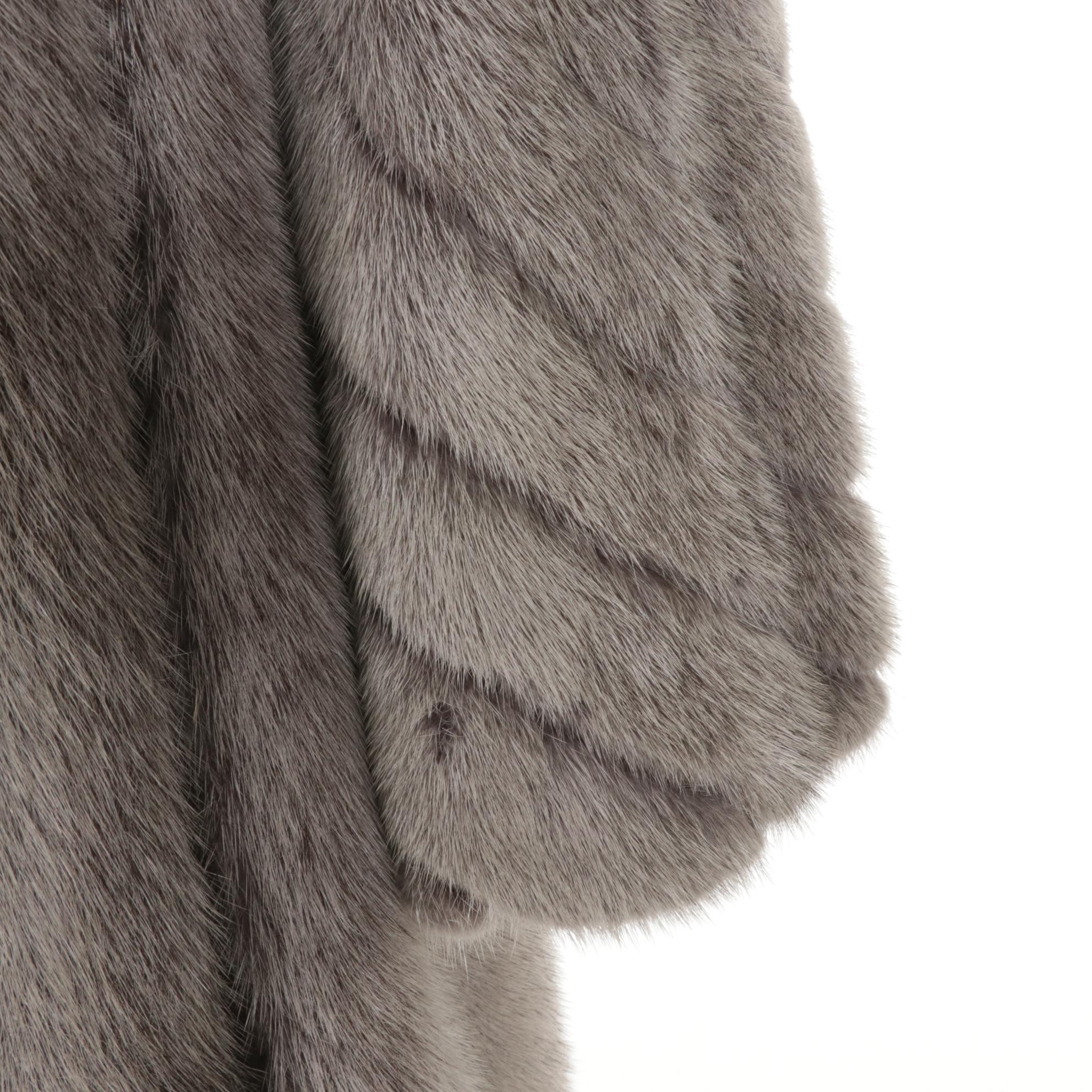 Silver Mink Fur and Fox Fur Stroller by Steve Butcher