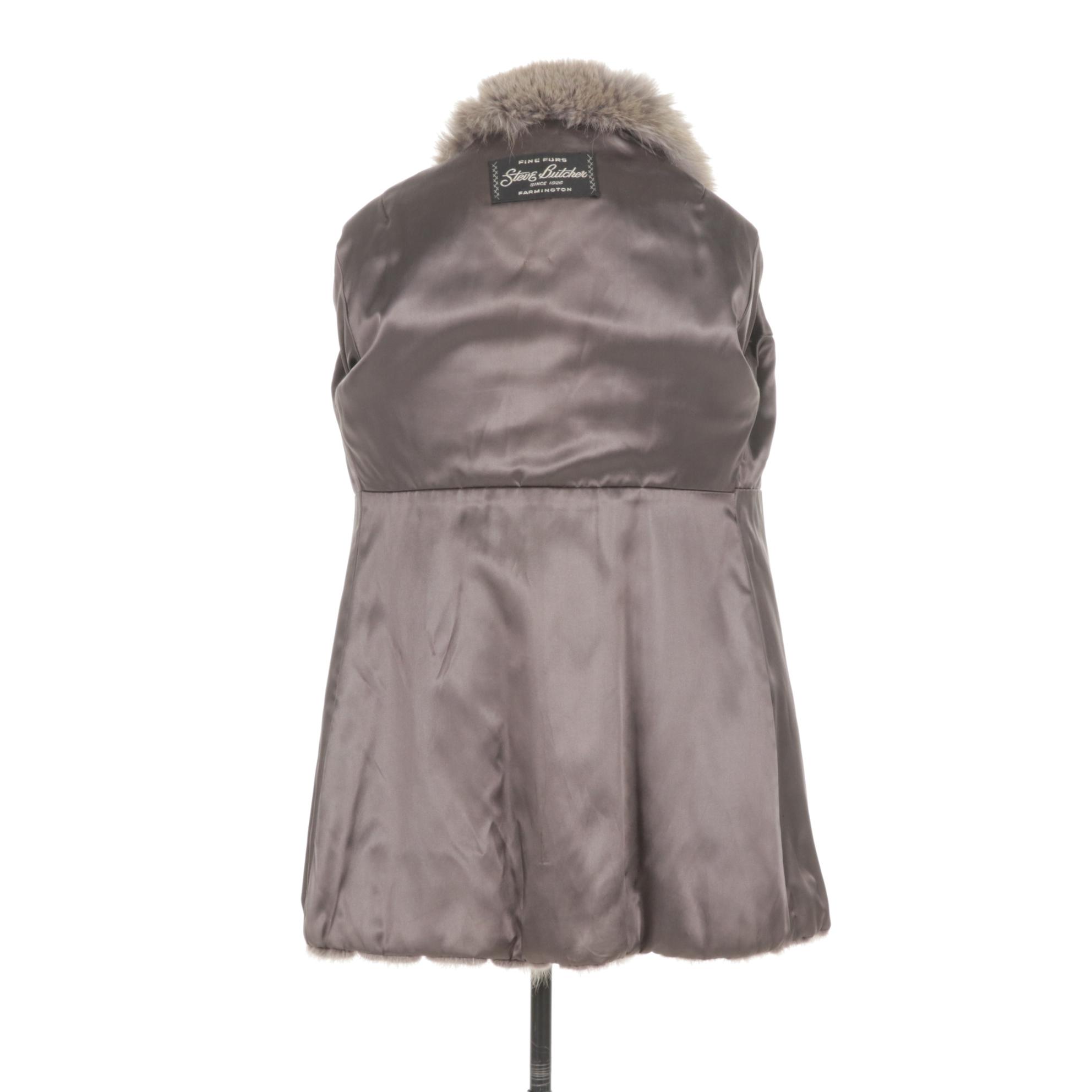 Silver Mink Fur and Fox Fur Stroller by Steve Butcher