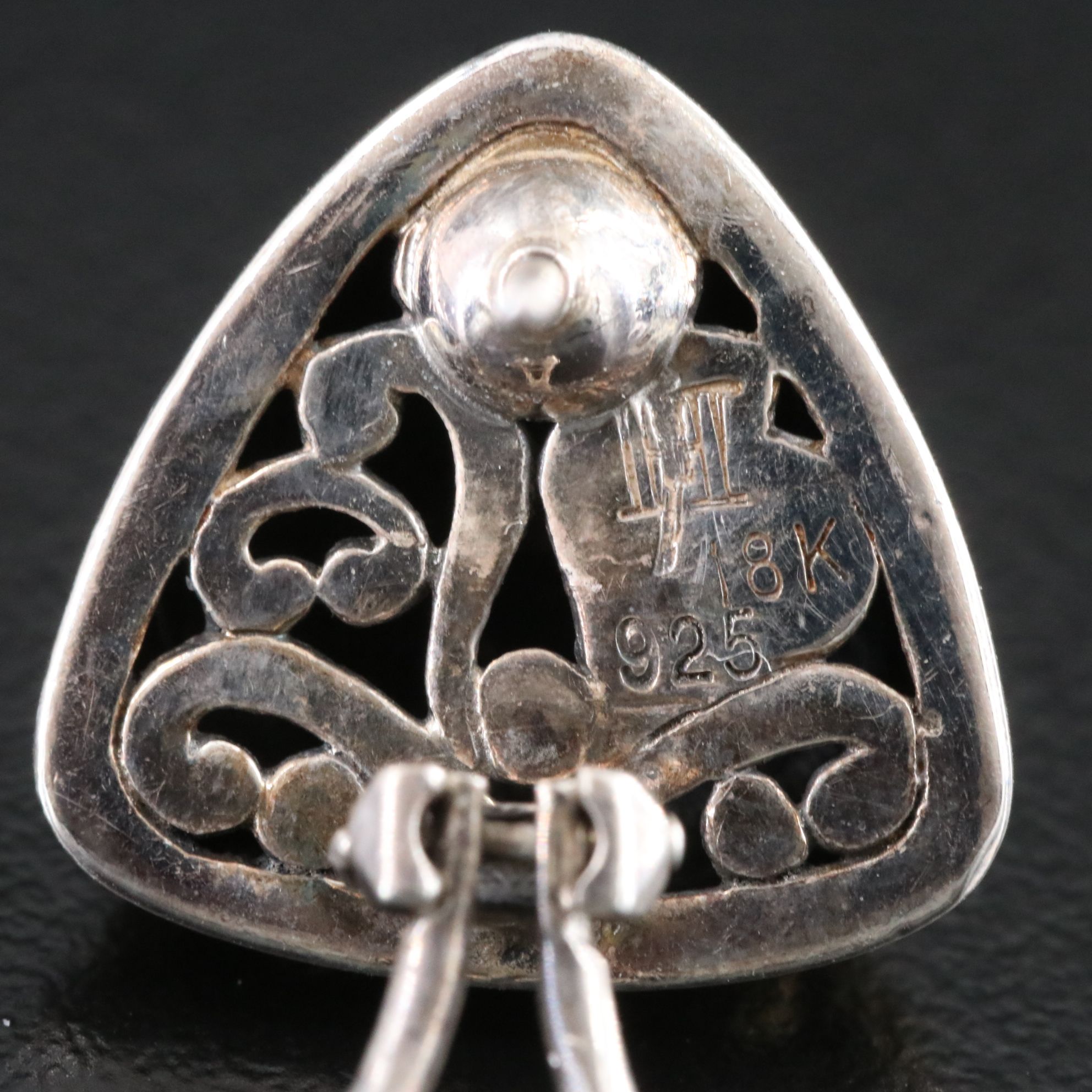 John Hardy Dayak Sterling and 18K Earrings