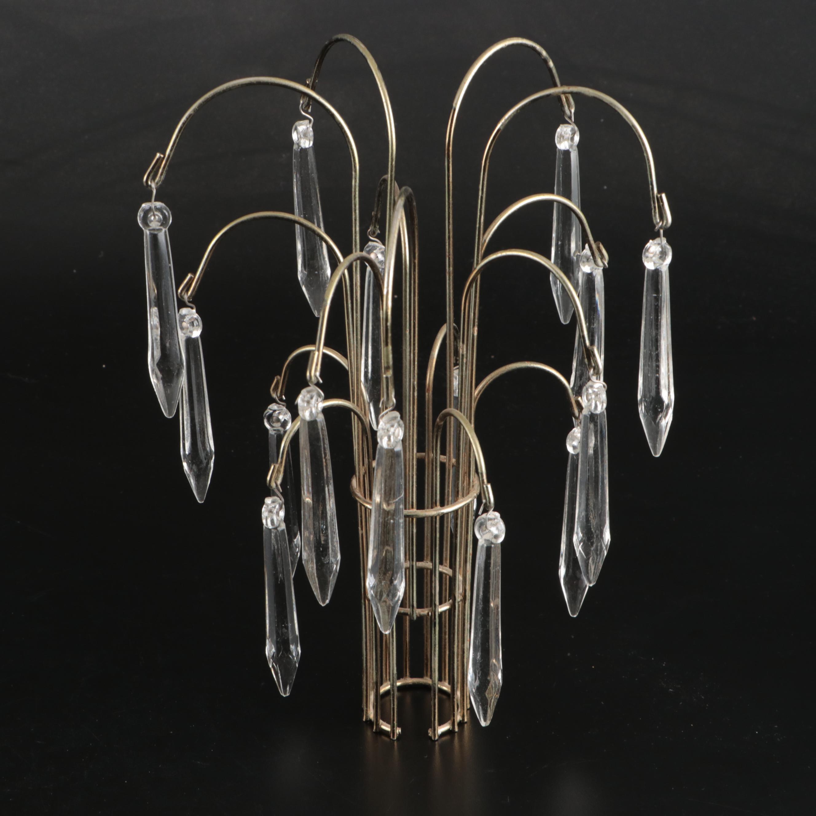 Hollywood Regency Style Glass Waterfall Lamp, Mid-20th Century