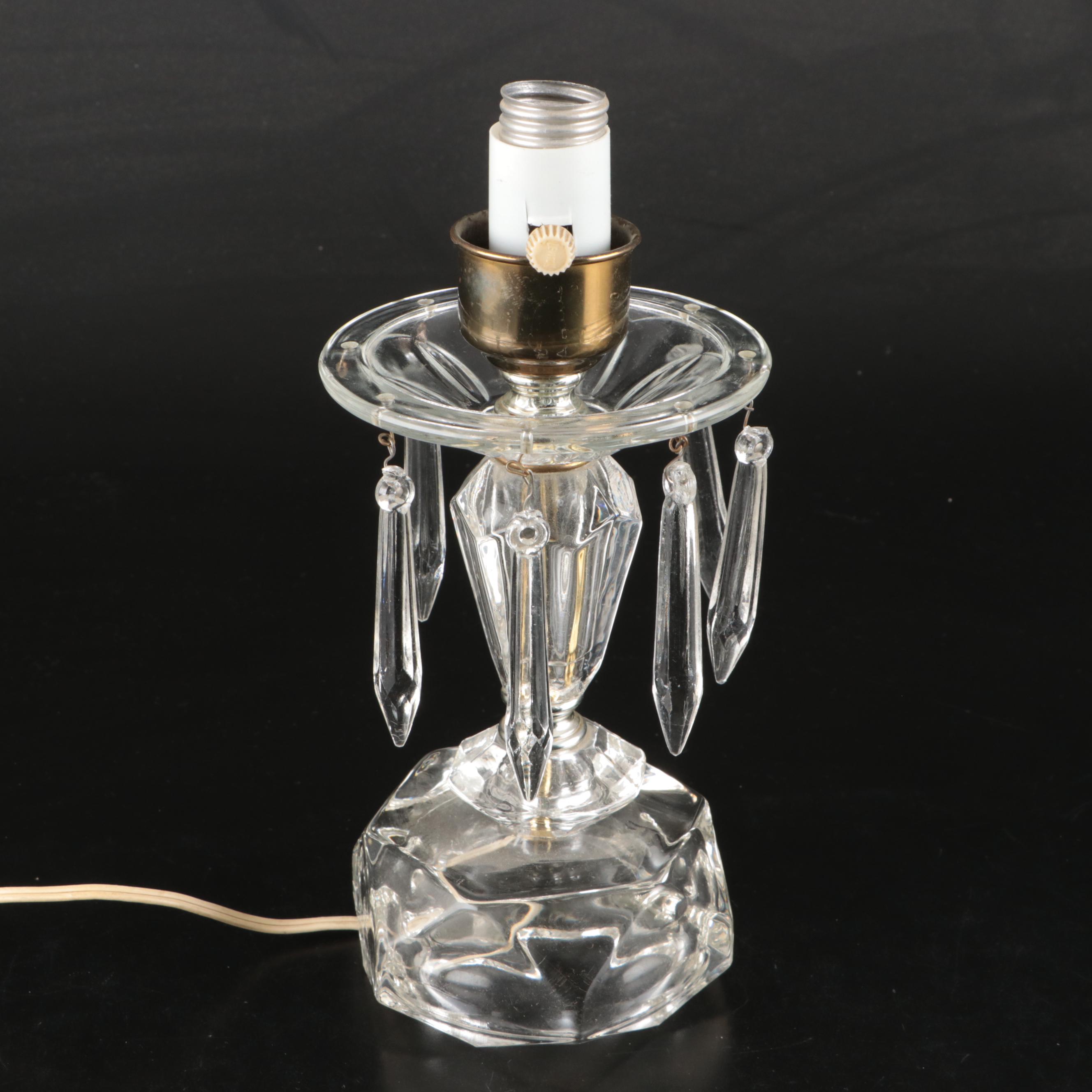 Hollywood Regency Style Glass Waterfall Lamp, Mid-20th Century
