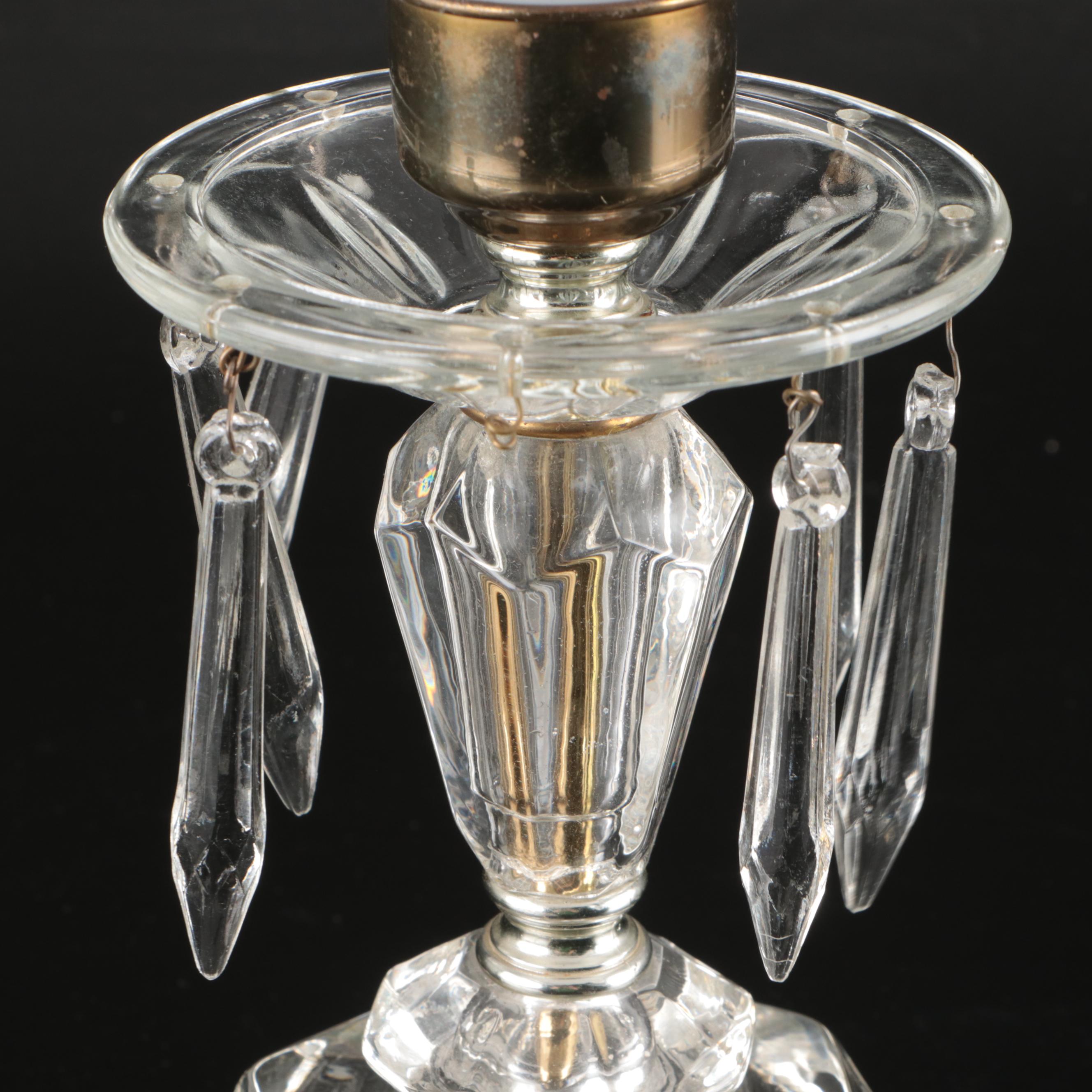 Hollywood Regency Style Glass Waterfall Lamp, Mid-20th Century