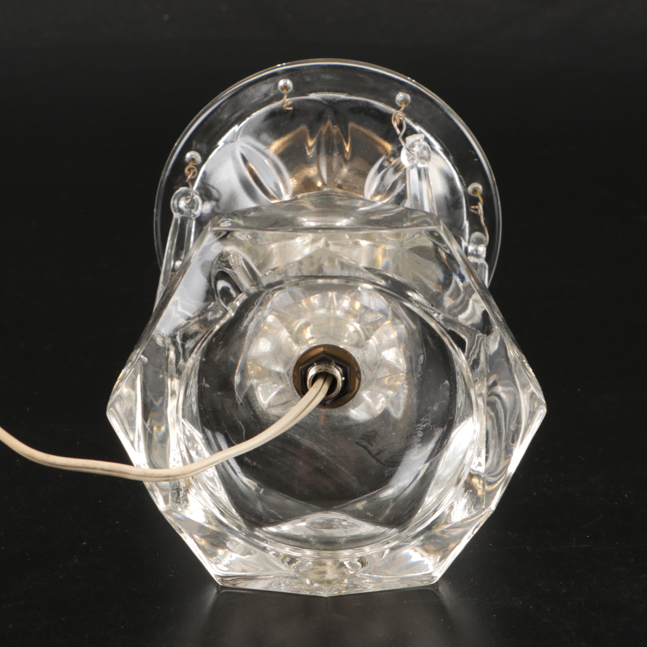 Hollywood Regency Style Glass Waterfall Lamp, Mid-20th Century