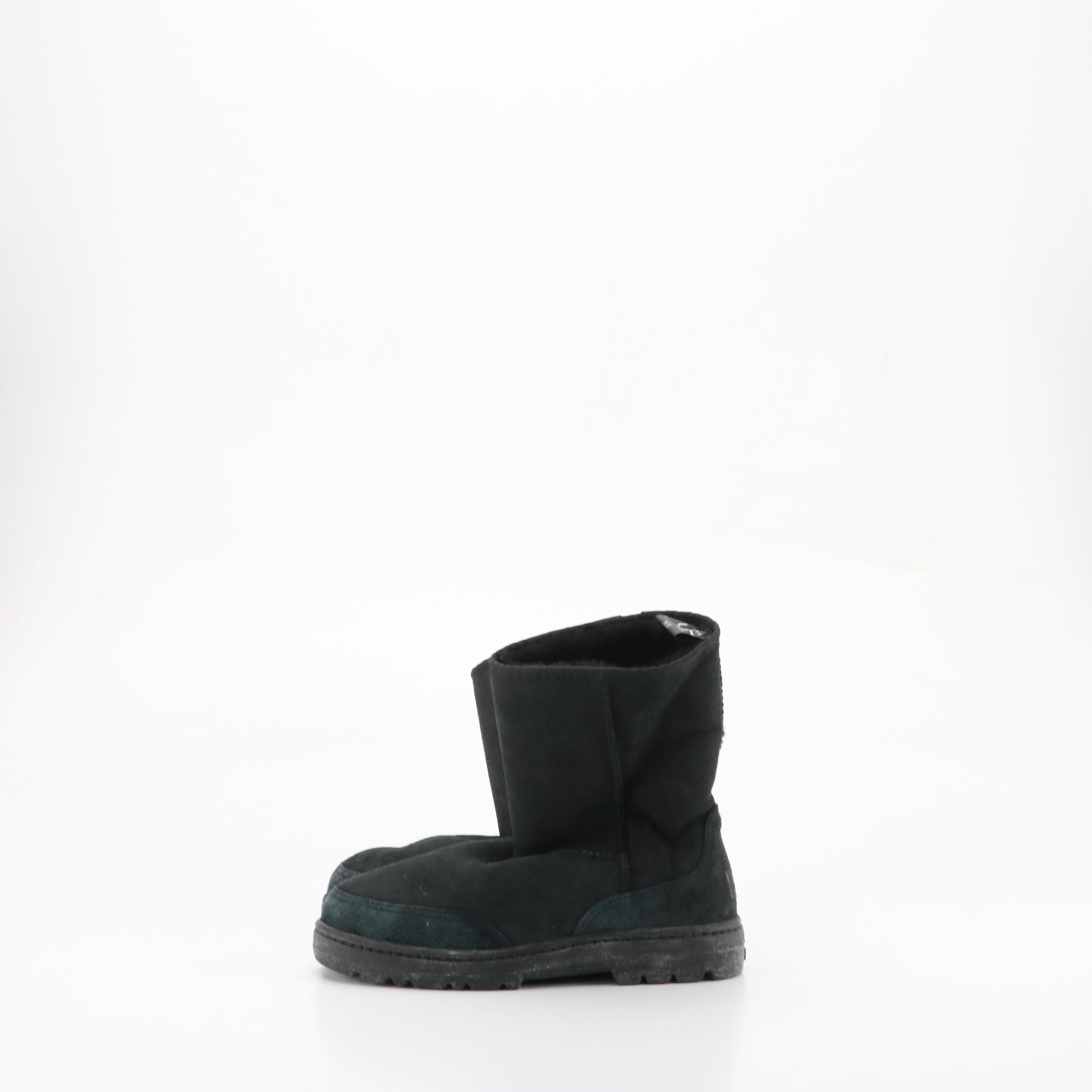UGG Black 'Classic Sparkle Sequin' Short Boots and 'Ultra Short' Snow Sole Boots