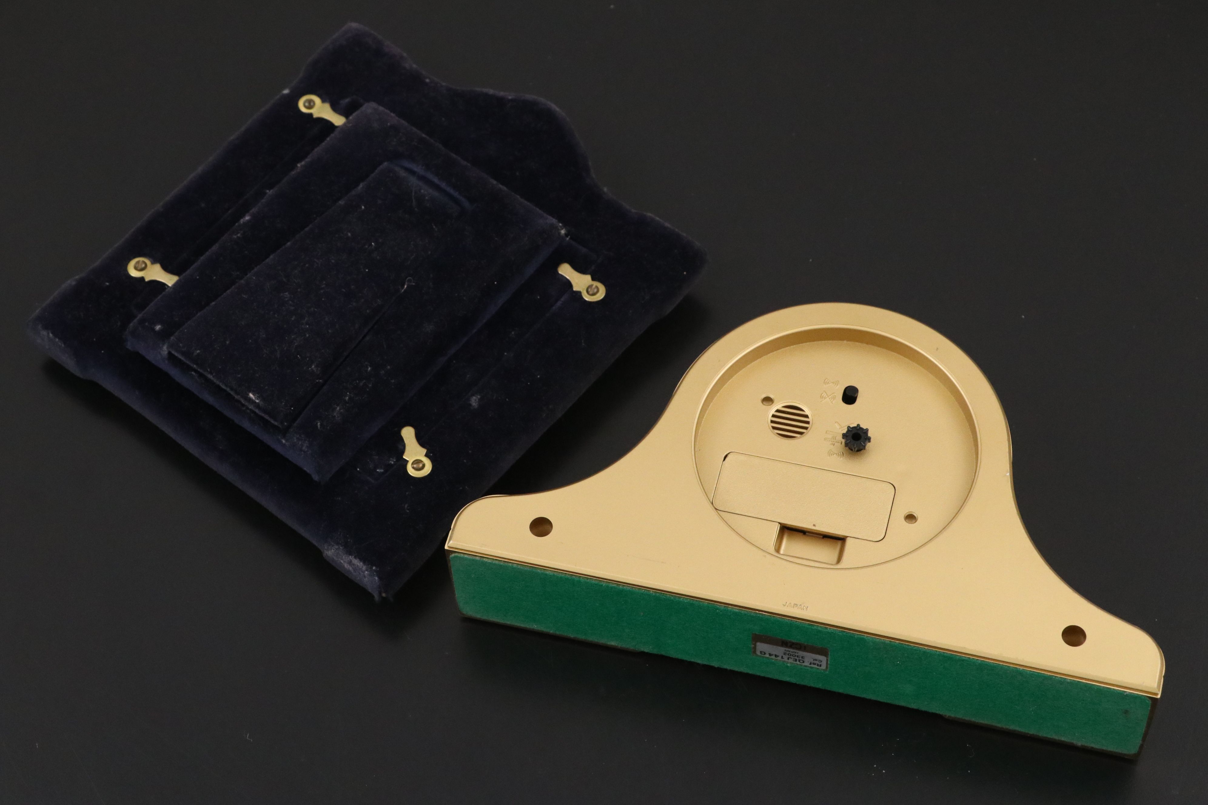 Seiko Brass and English Metal Frame Quartz Mantel Clocks with Small Frames