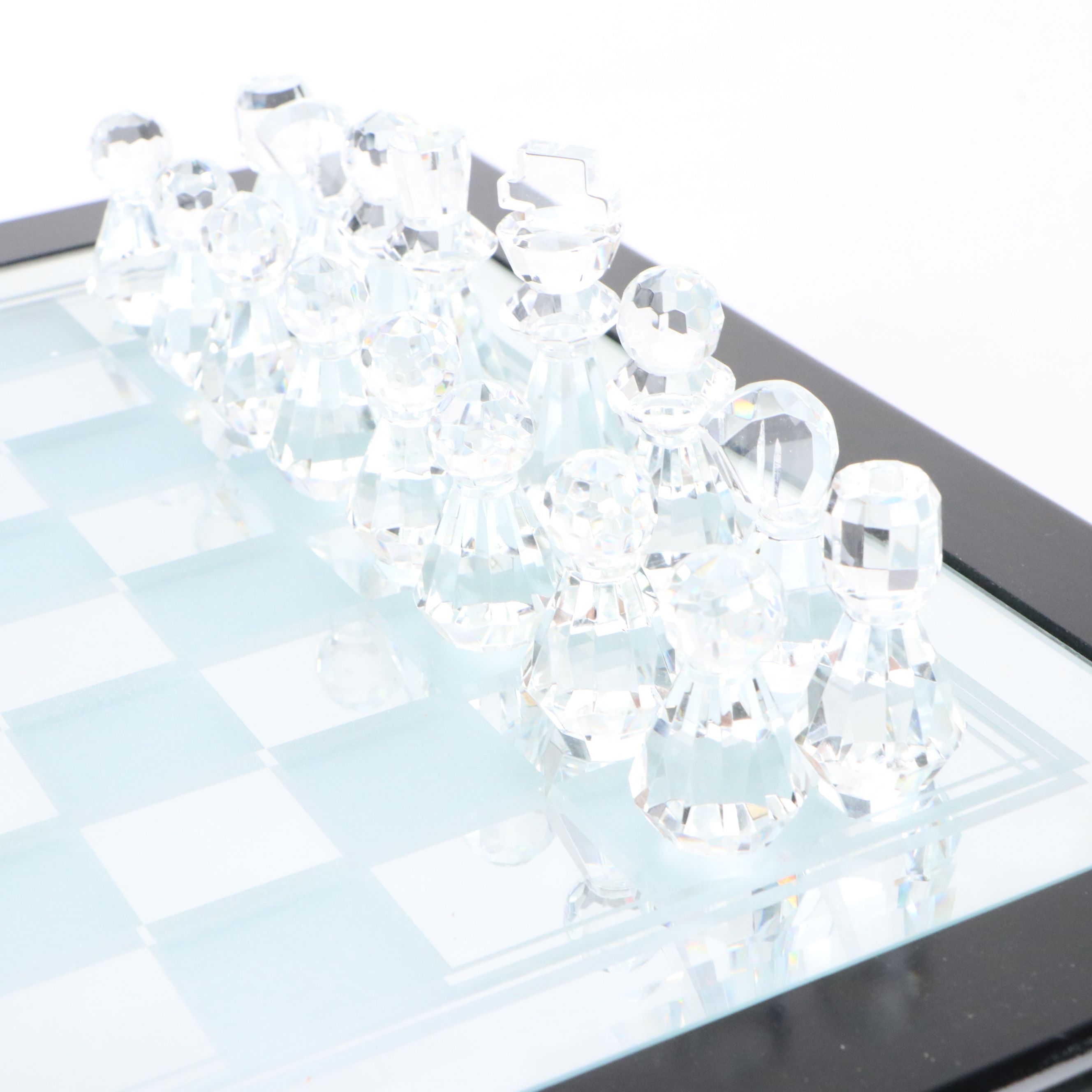 Shannon Crystal Chess Set with Original Box