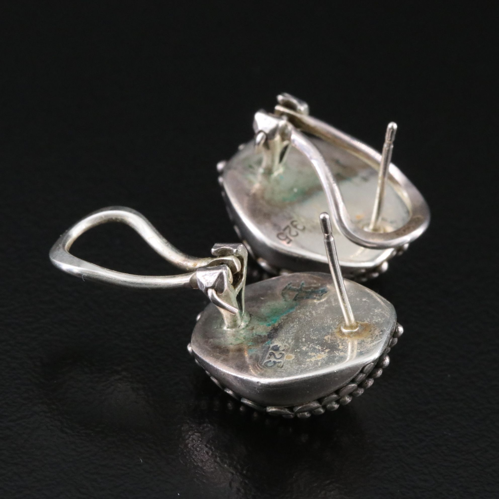 John Hardy Dot Sterling Buddha Belly Earrings