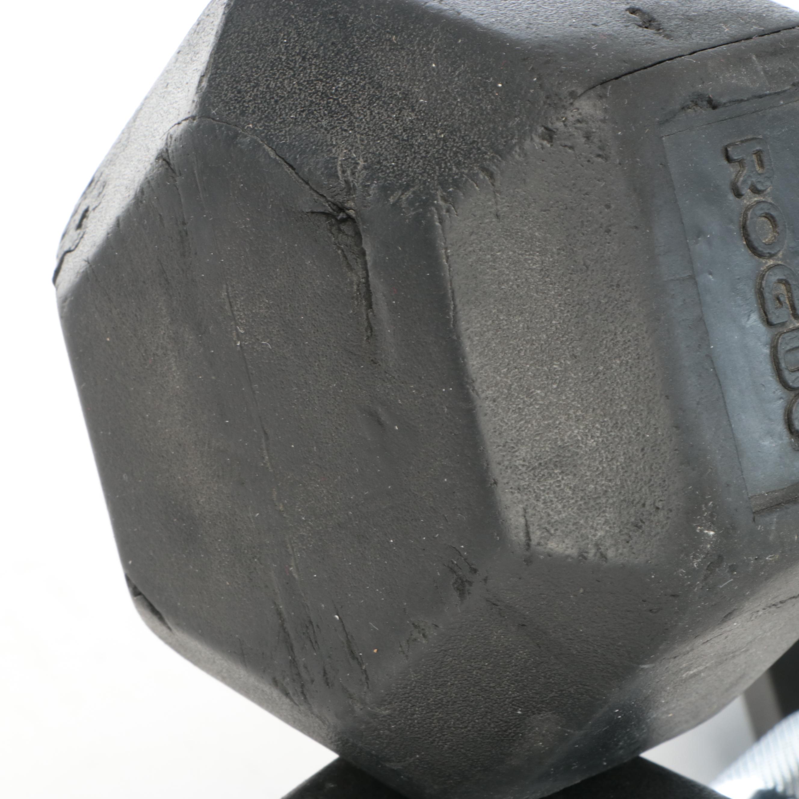 Rogue Rubber Hex 15 and 20 Pound Dumbbells