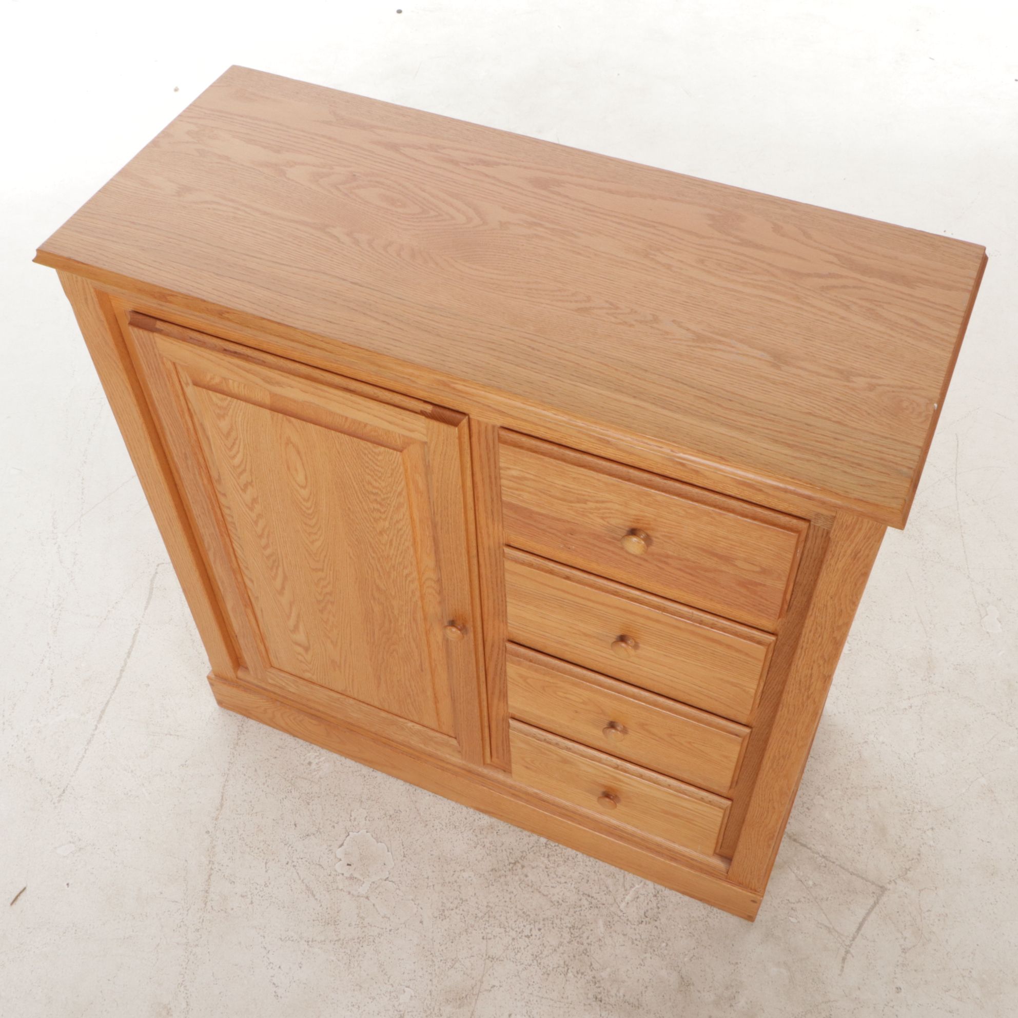 Oak Side-by-Side Cabinet, Late 20th Century