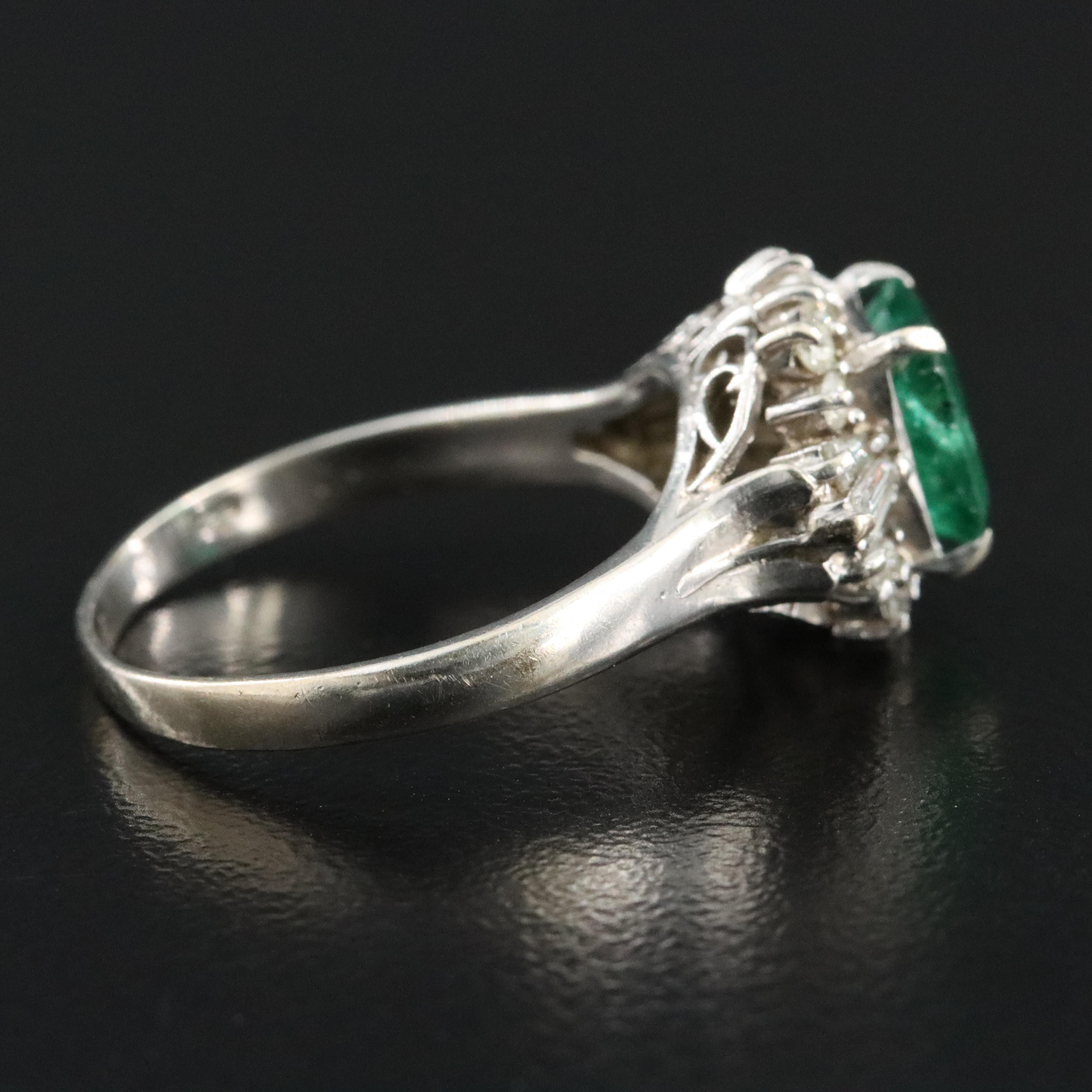 14K Emerald and 0.36 CTW Diamond Ring
