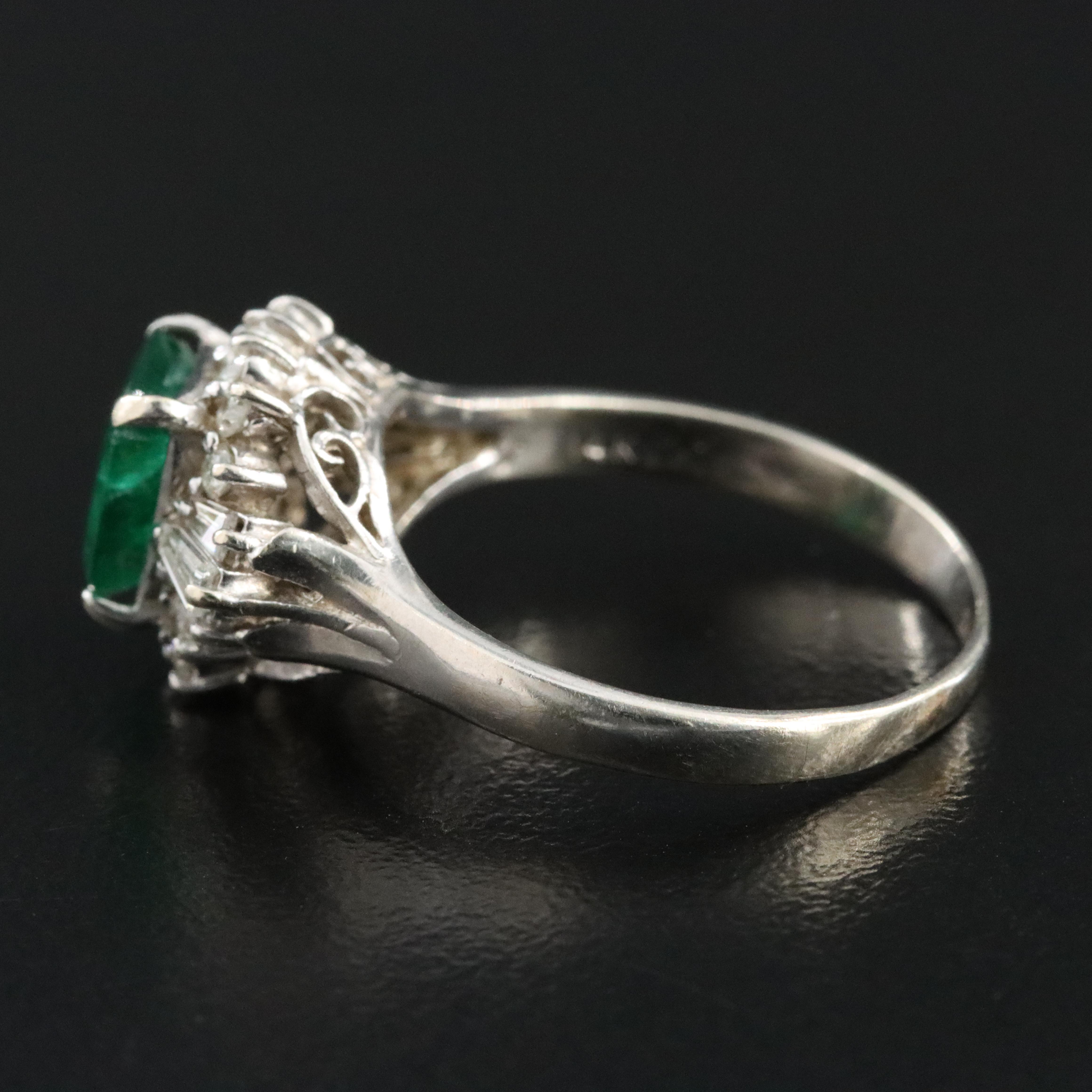 14K Emerald and 0.36 CTW Diamond Ring