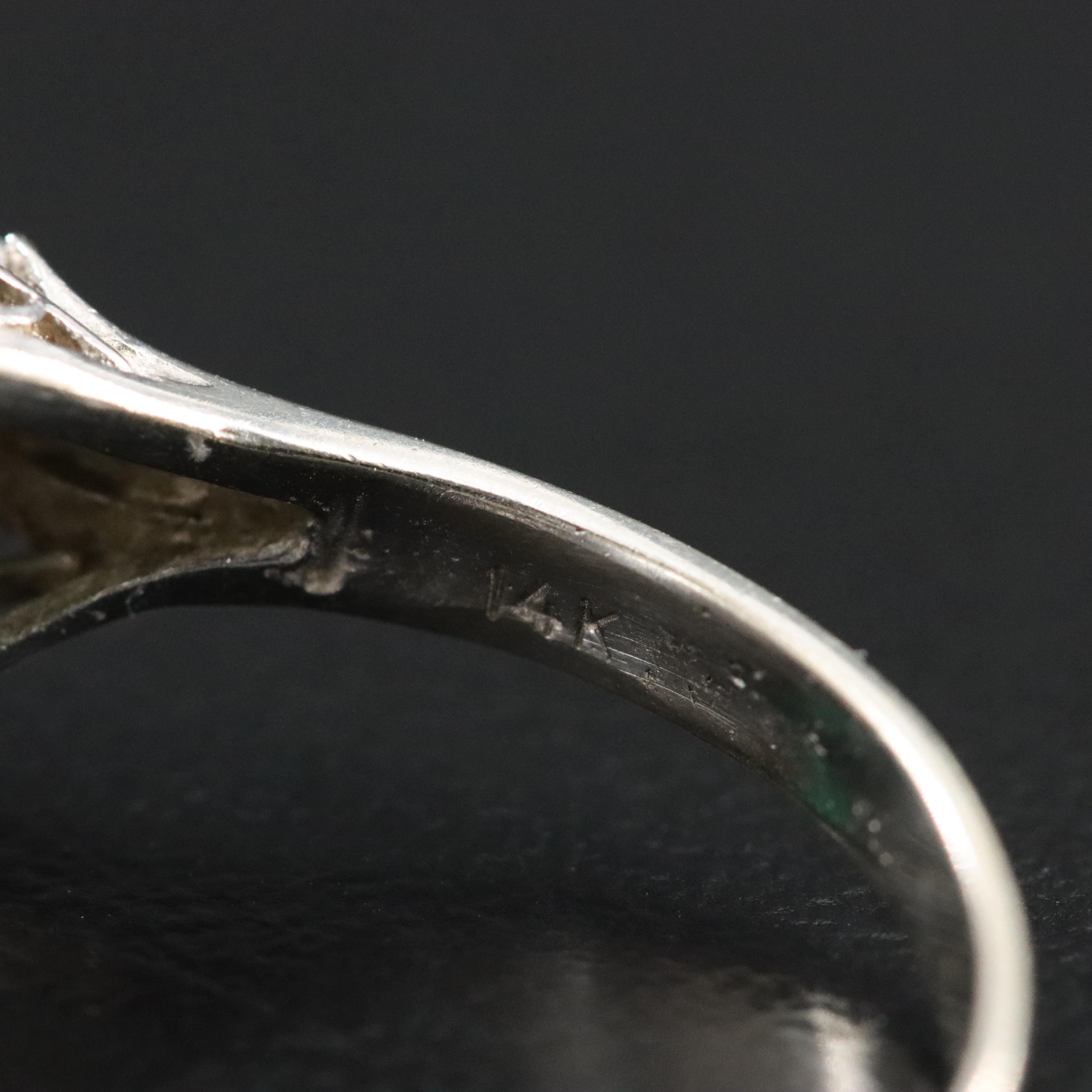 14K Emerald and 0.36 CTW Diamond Ring