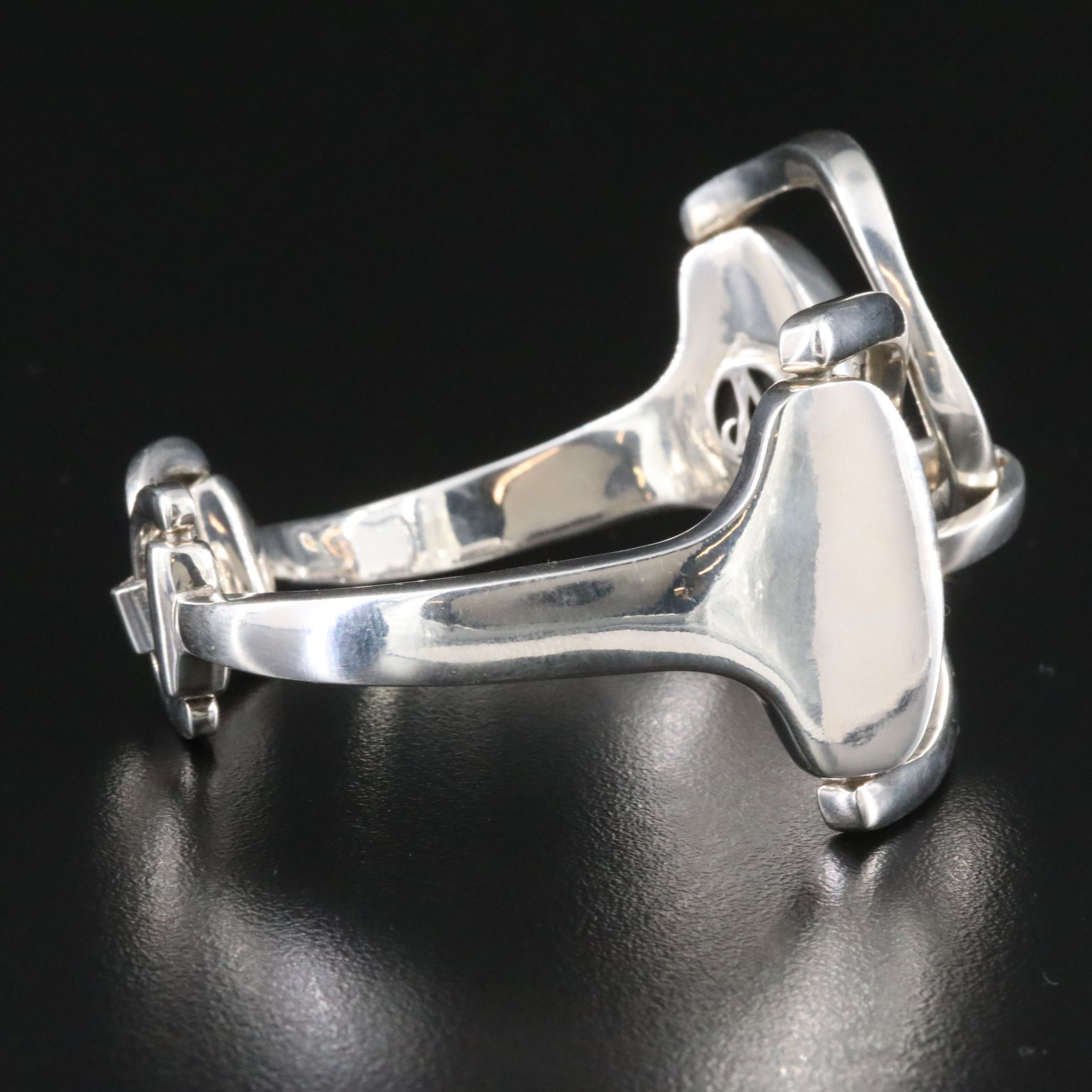 Vincent Peach Sterling Double Horse Bit Bracelet