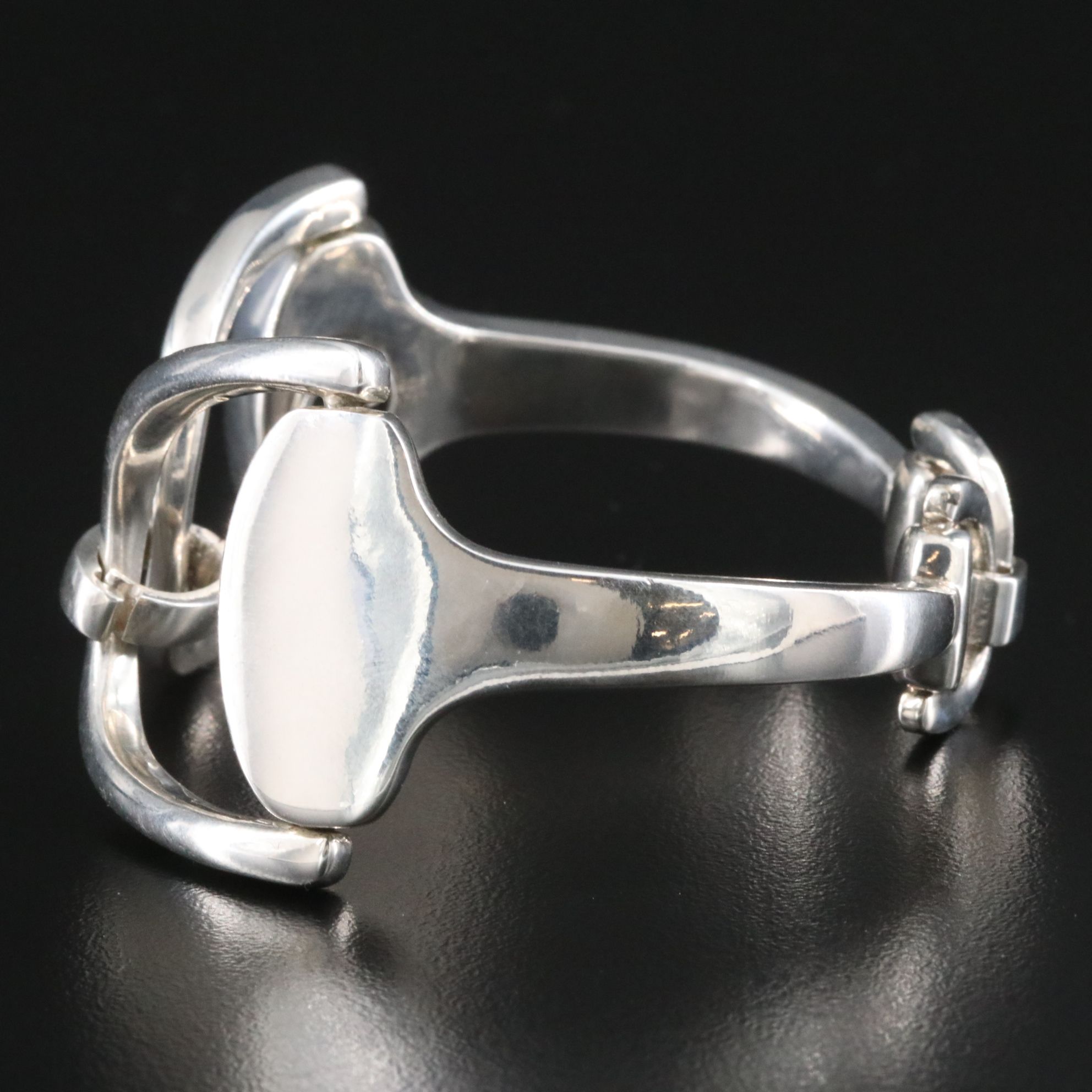 Vincent Peach Sterling Double Horse Bit Bracelet