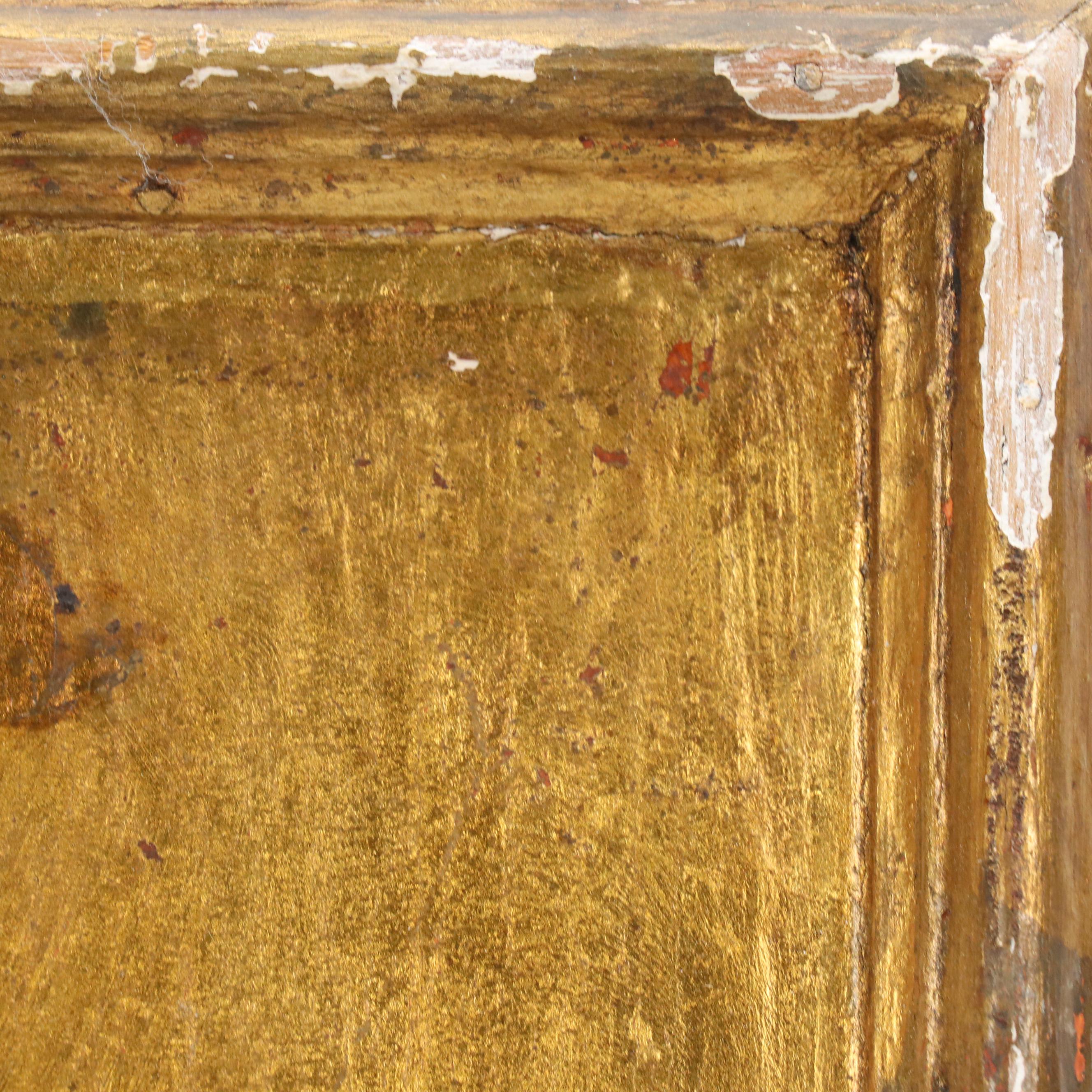 Antique Spanish Gilt and Painted Panels, Late 19th/Early 20th Century