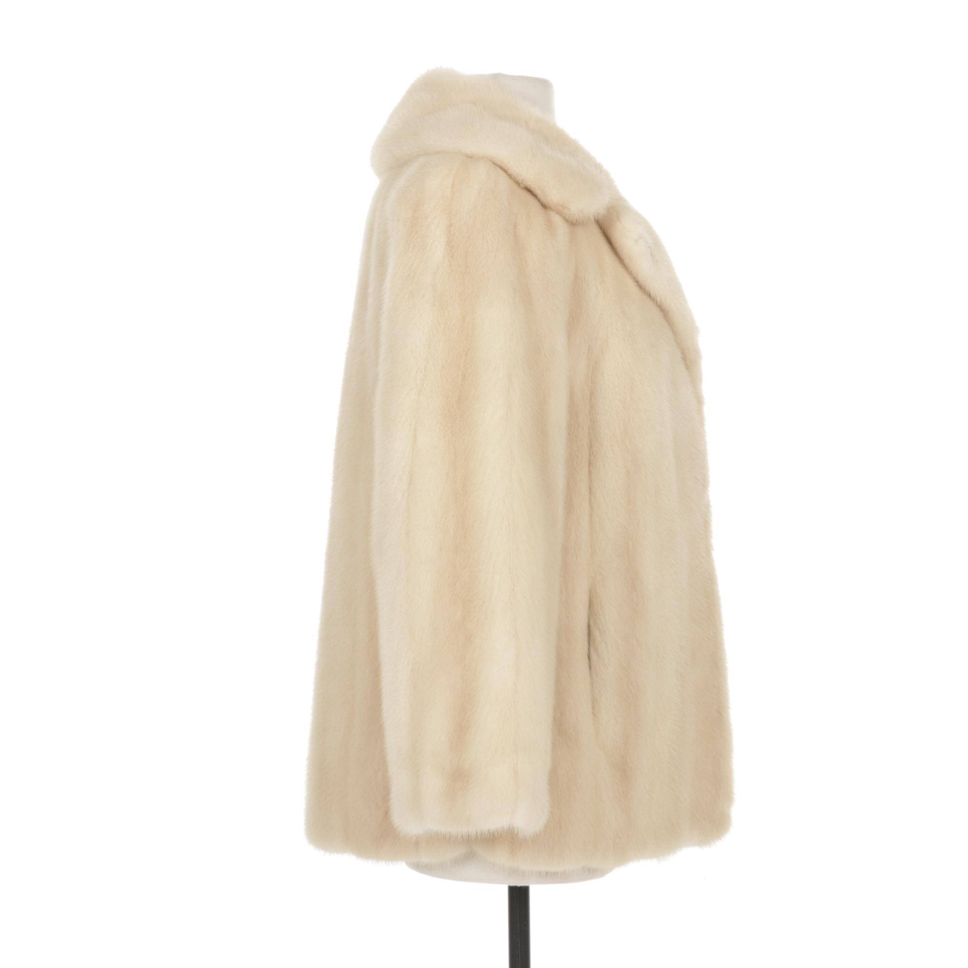 Tourmaline Mink Fur Swing Jacket by Sincerely Gidding Jenny