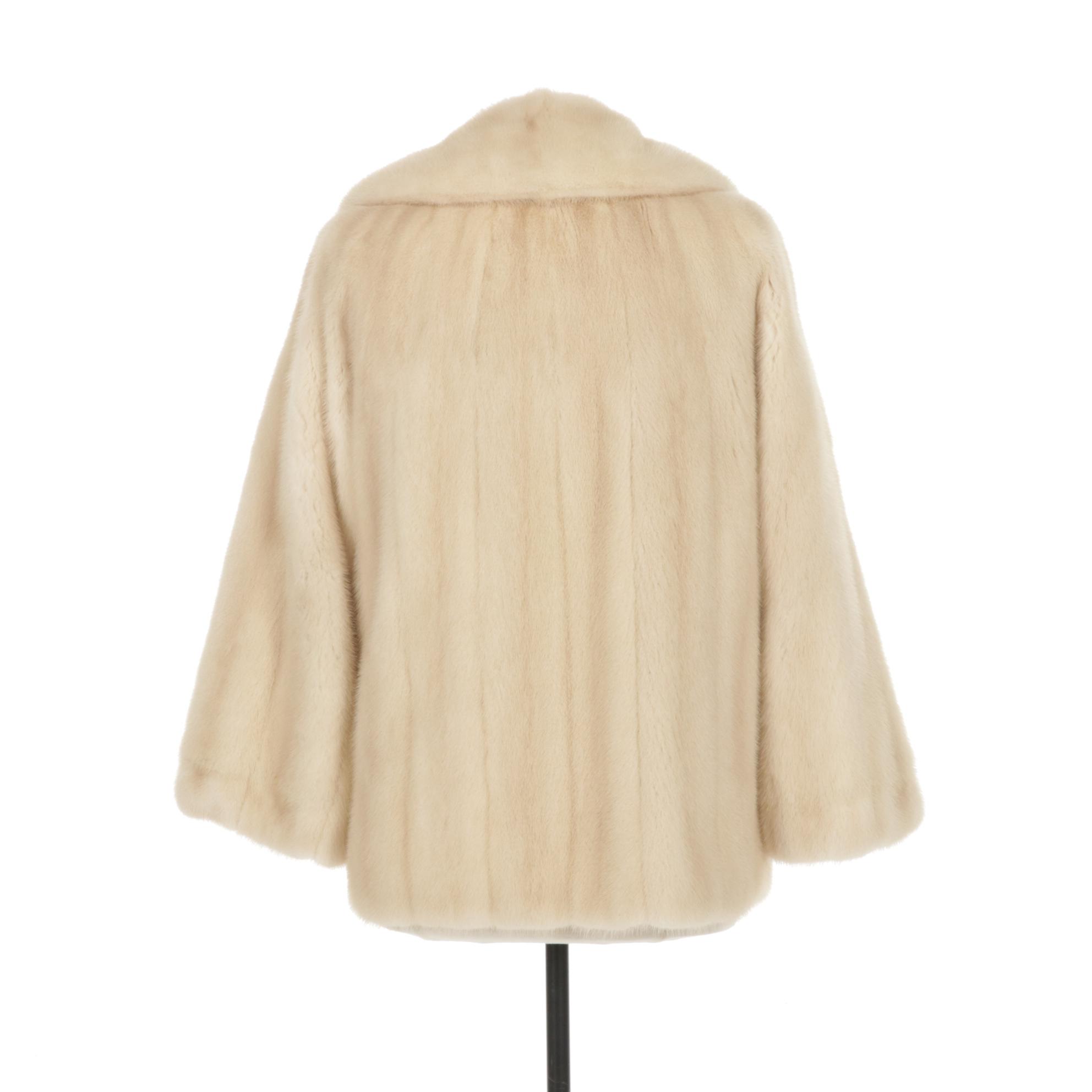 Tourmaline Mink Fur Swing Jacket by Sincerely Gidding Jenny