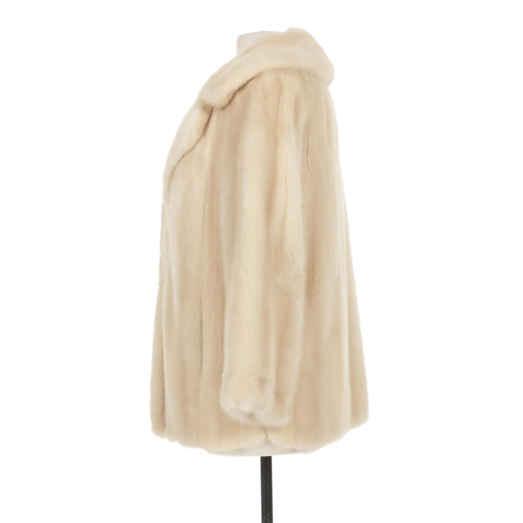 Tourmaline Mink Fur Swing Jacket by Sincerely Gidding Jenny