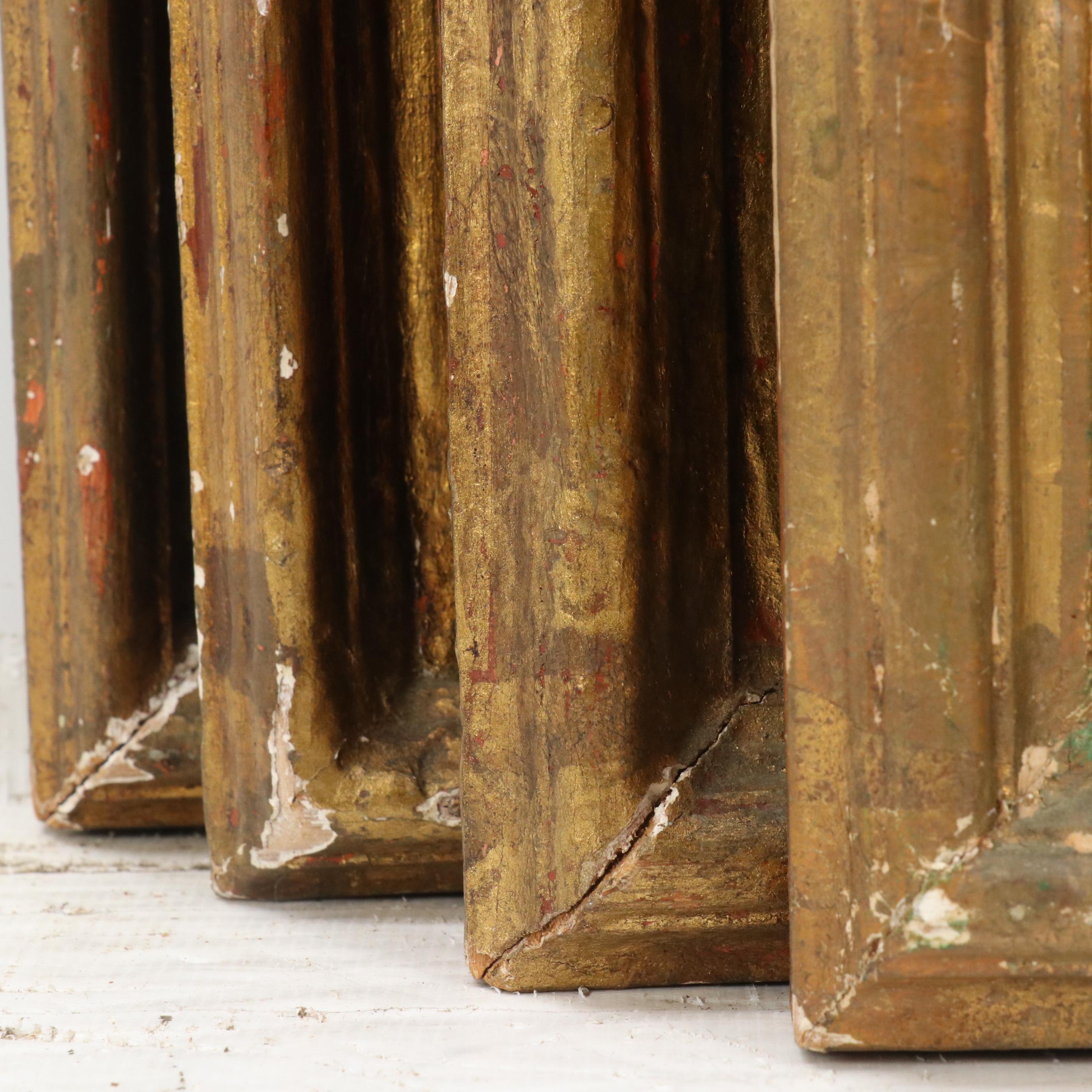 Antique Spanish Gilt and Painted Panels, Late 19th/Early 20th Century