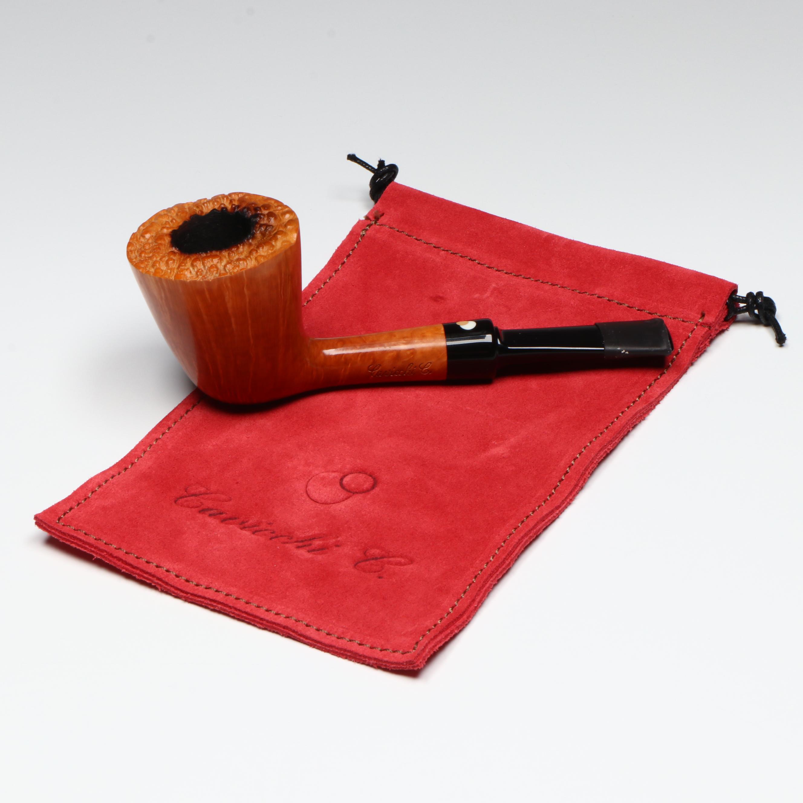 Claudio Cavicchi Italian Briar Wood Bent Dublin Tobacco Pipe