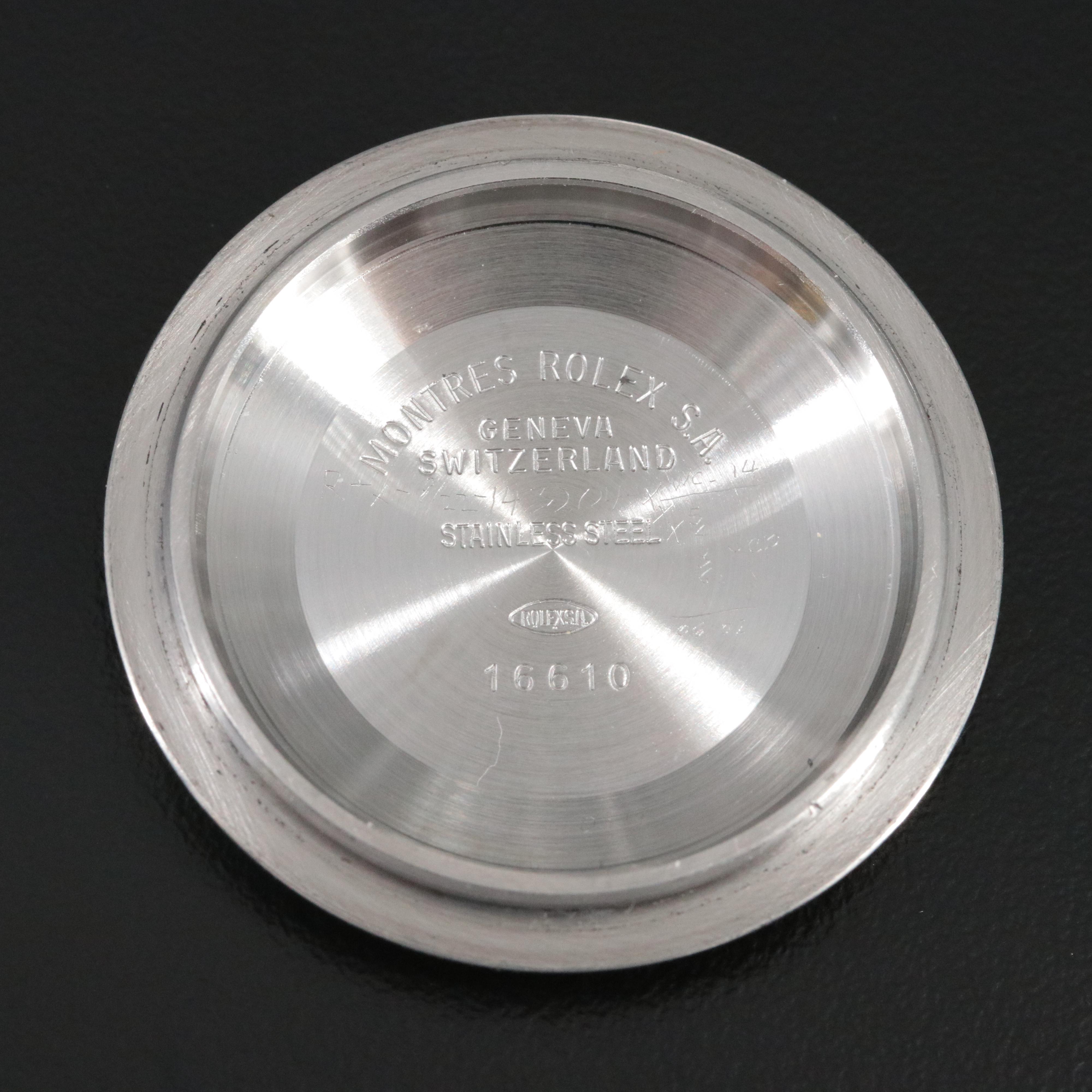 1996 Rolex 16613 Serti Diamond and Sapphire Dial Submariner Date Watch