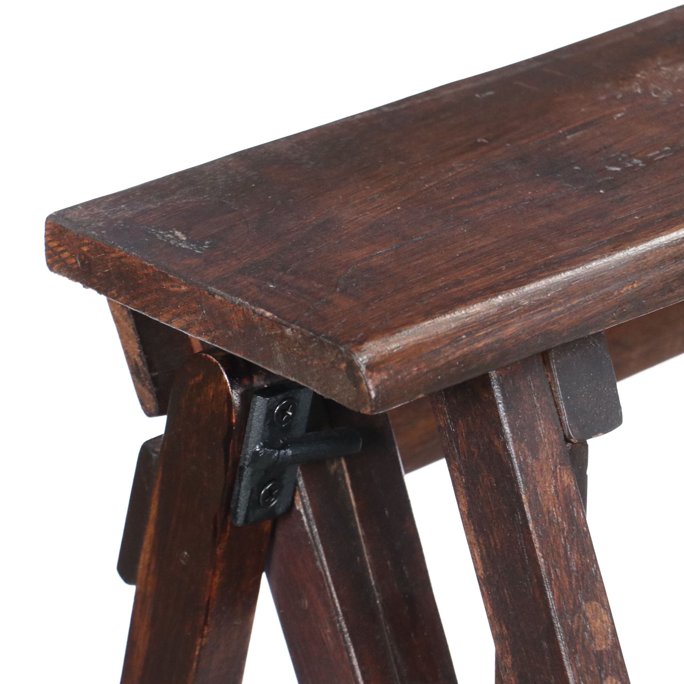 Folding Wood Decorative Step Ladder, Late 20th Century