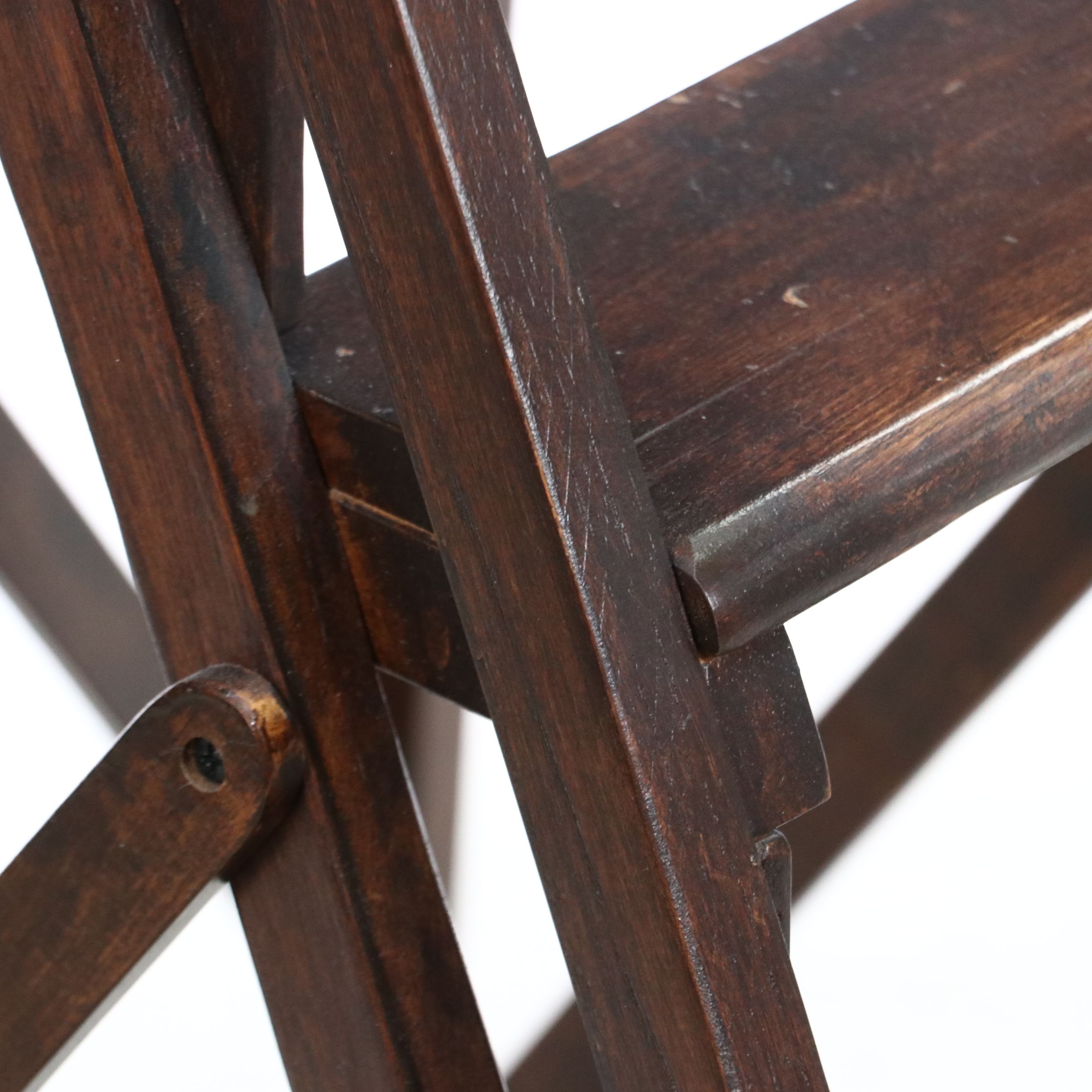 Folding Wood Decorative Step Ladder, Late 20th Century