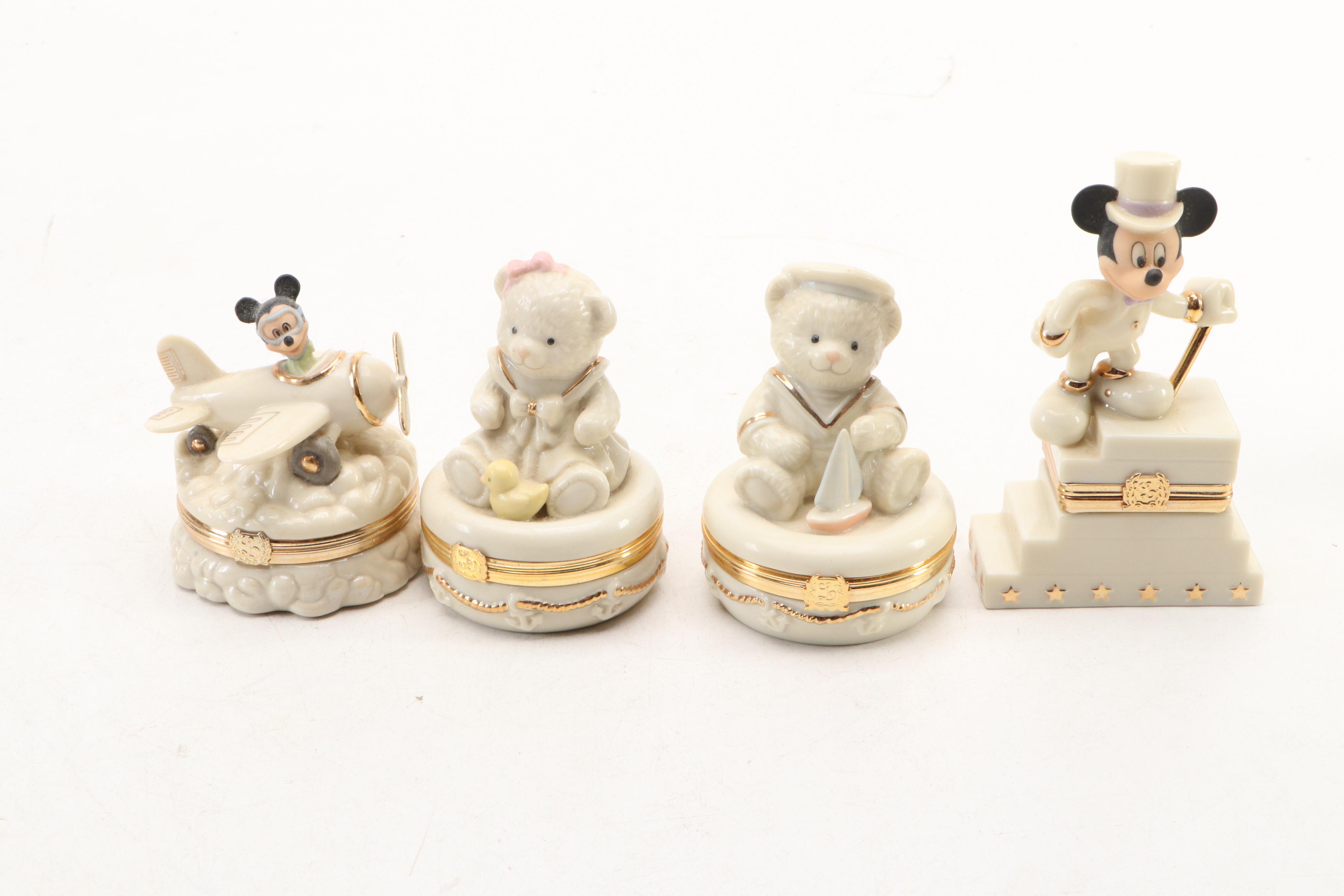 Lenox Disney Treasures Ceramic "A Picnic with Mickey" Treasures Box with More