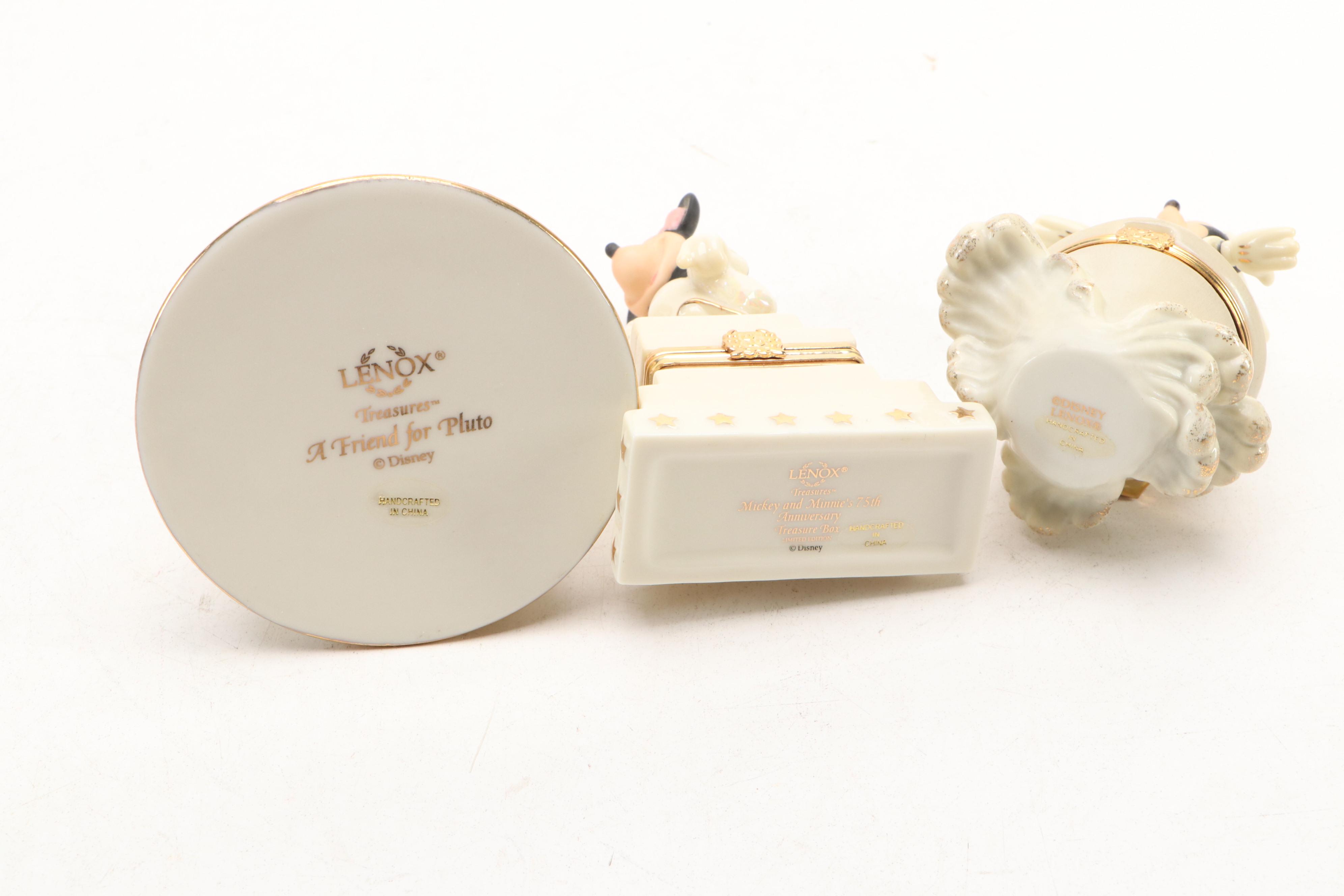 Lenox Disney Treasures Ceramic "A Picnic with Mickey" Treasures Box with More